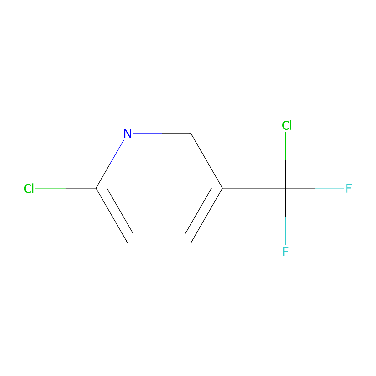 2-Chloro-5-(chlorodifluoromethyl)pyridine molecular structure, CAS 71701-84-3