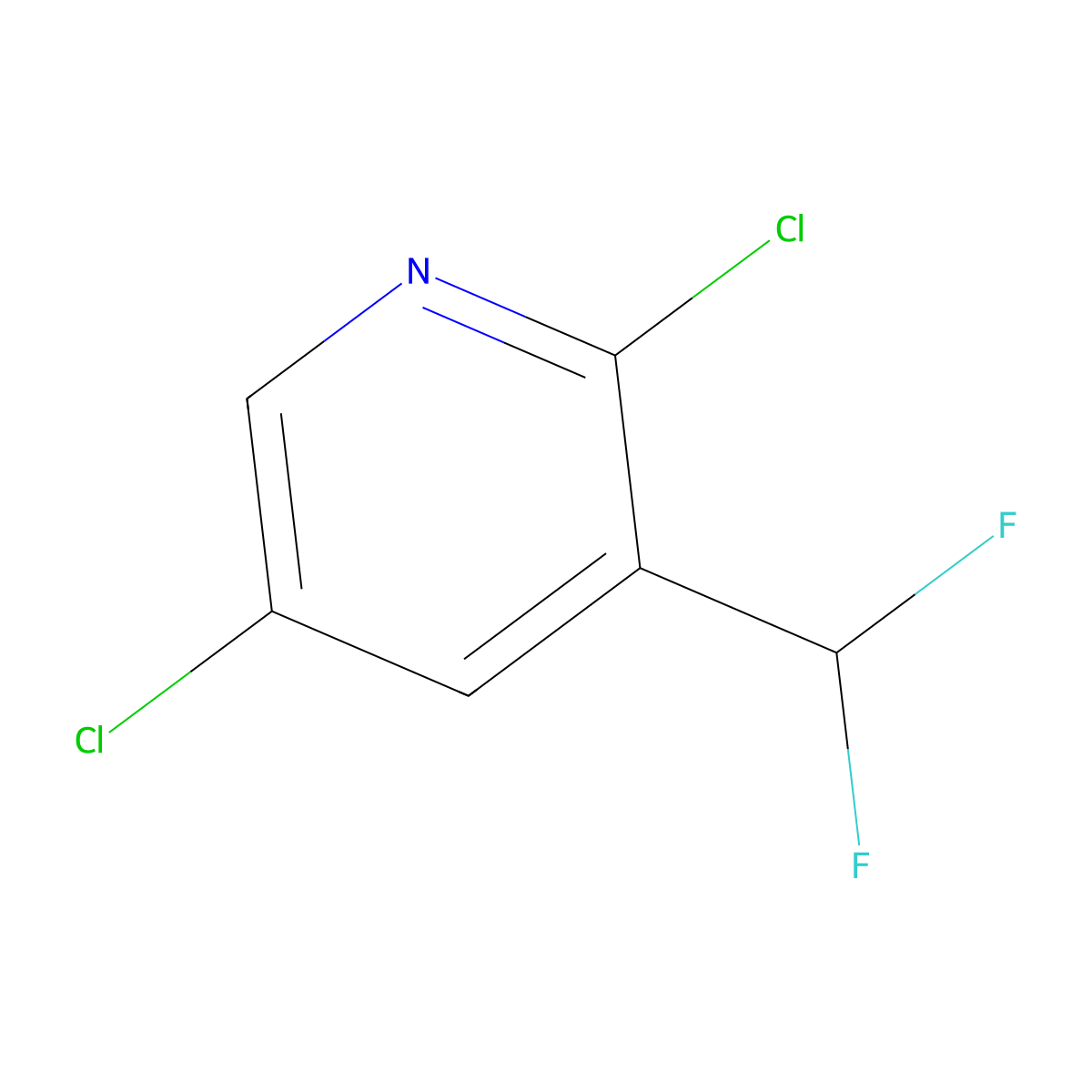 2,5-Dichloro-3-(difluoromethyl)pyridine molecular structure, CAS 71701-93-4