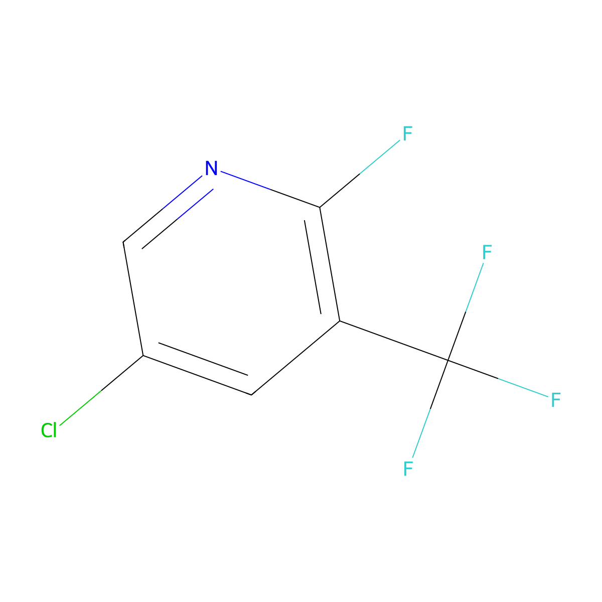 5-Chloro-2-fluoro-3-(trifluoromethyl)pyridine molecular structure, CAS 71701-96-7