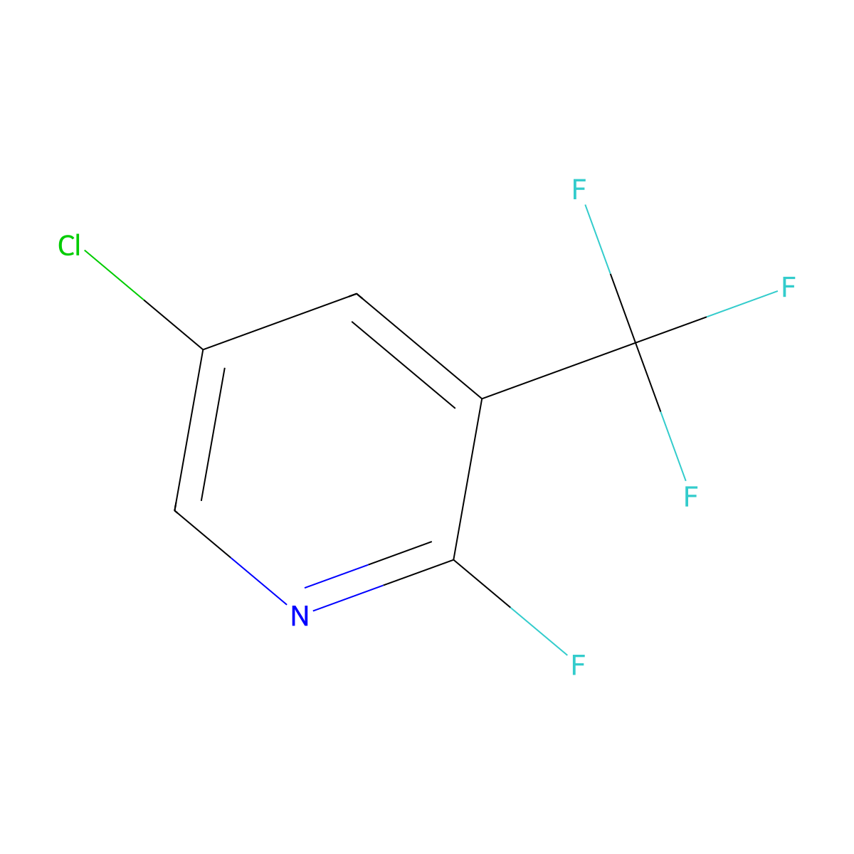 5-Chloro-2-fluoro-3-(trifluoromethyl)pyridine molecular structure, CAS 71701-96-7
