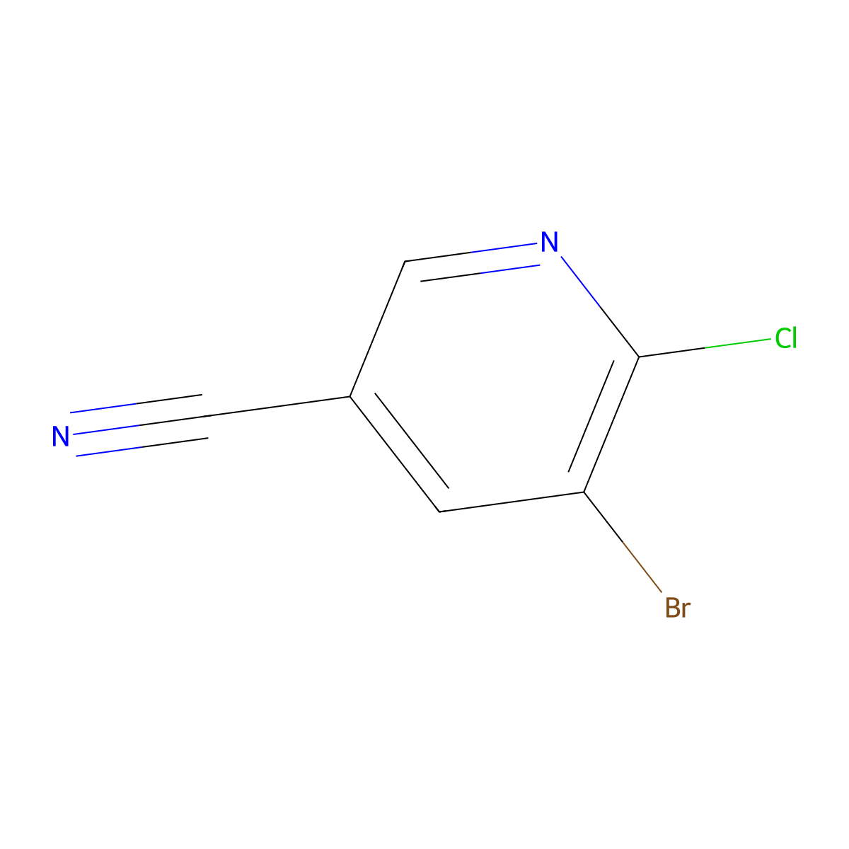 5-Bromo-6-chloropyridine-3-carbonitrile molecular structure, CAS 71702-01-7