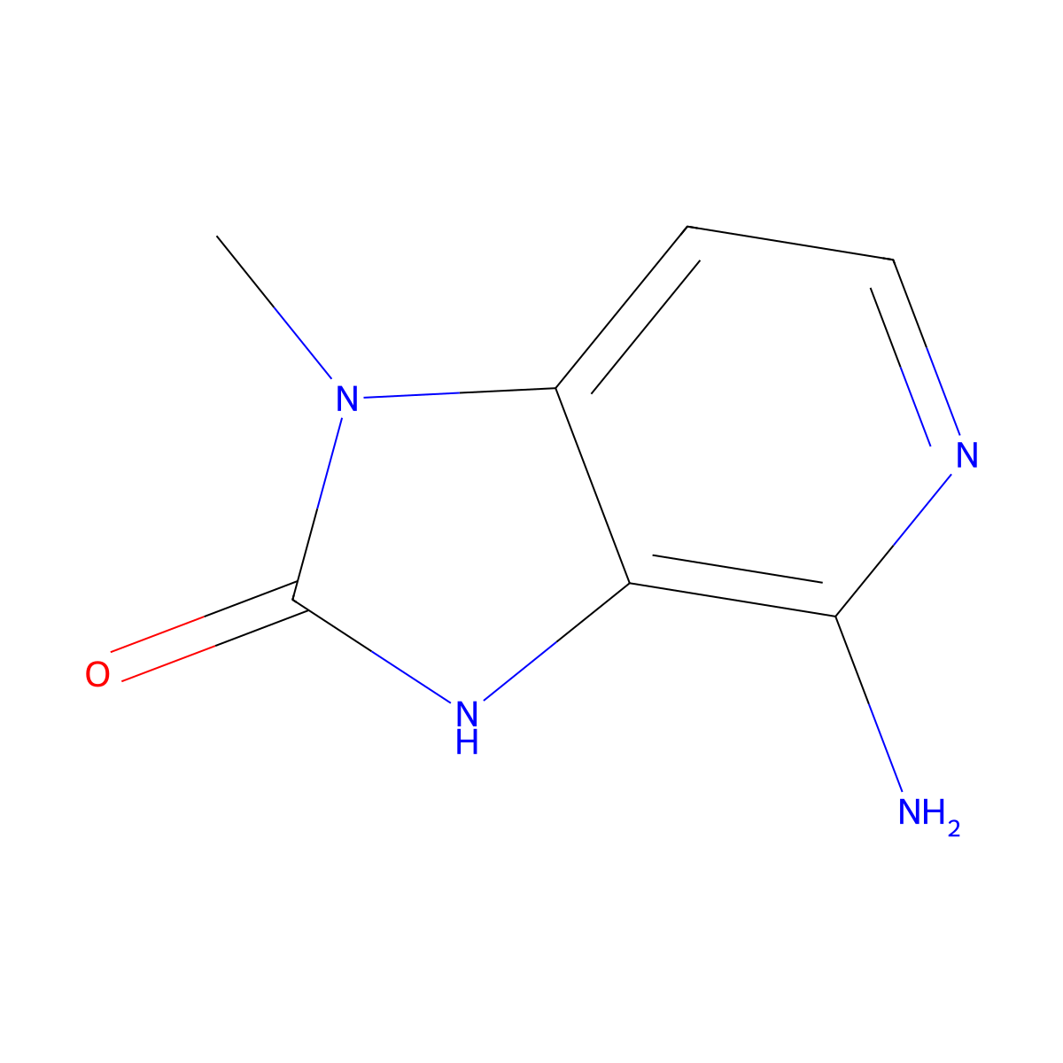 4-amino-1-methyl-1H,2H,3H-imidazo[4,5-c]pyridin-2-one molecular structure, CAS 71703-04-3