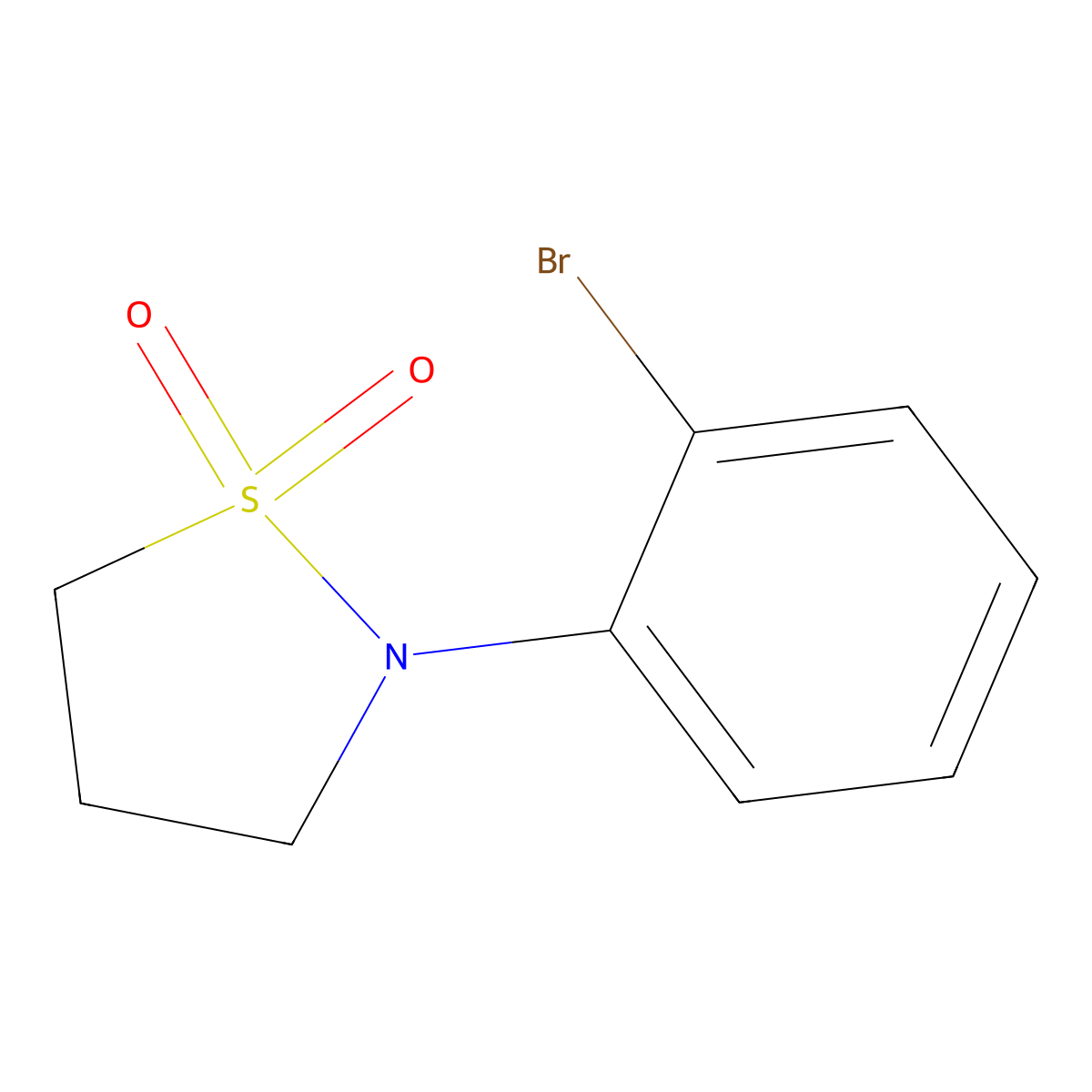 2-(2-Bromophenyl)isothiazolidine 1,1-dioxide molecular structure, CAS 71703-14-5
