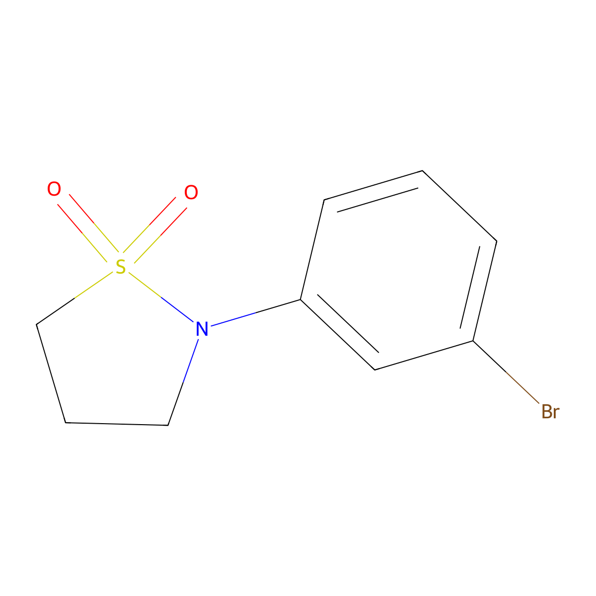 2-(3-Bromophenyl)isothiazolidine 1,1-dioxide molecular structure, CAS 71703-15-6