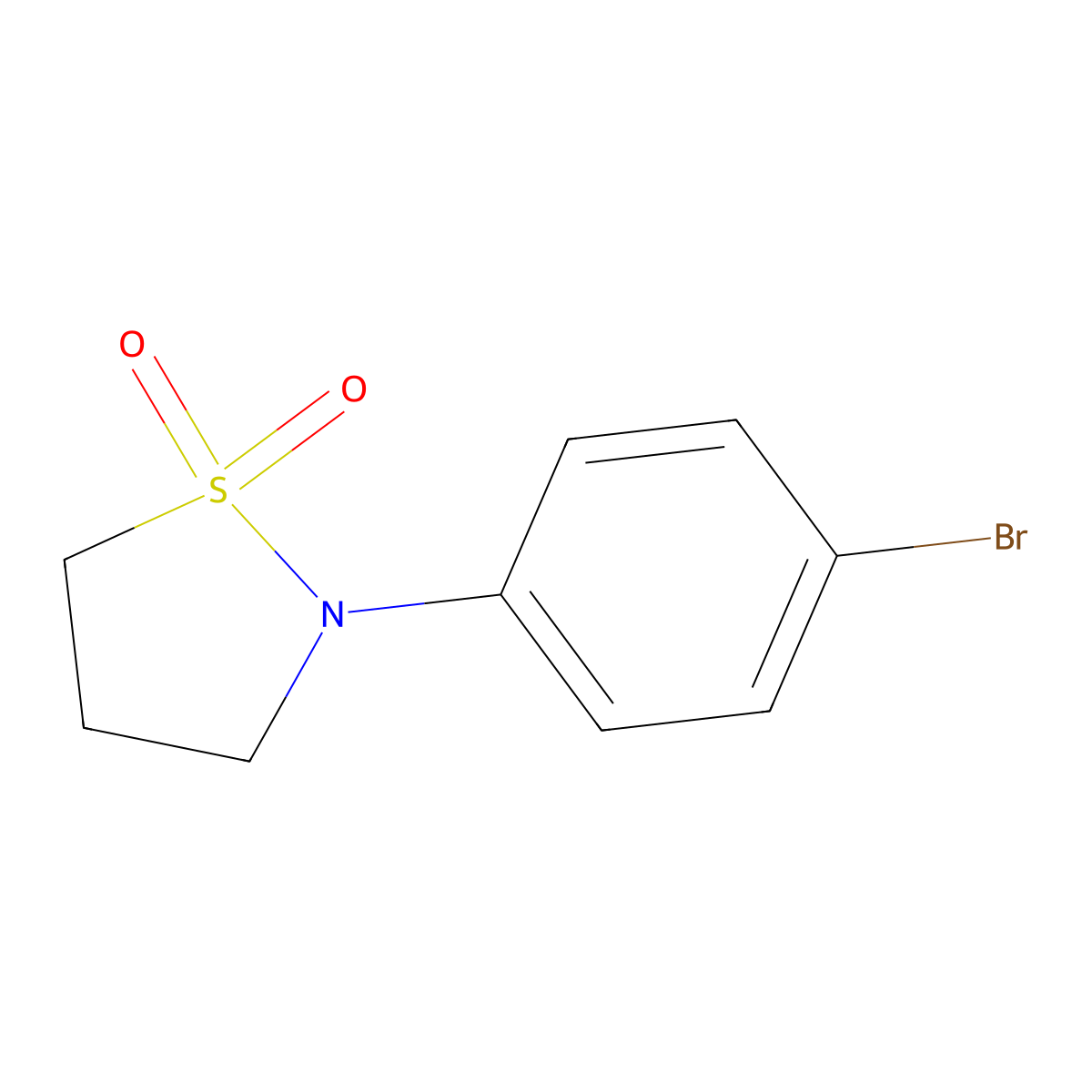 2-(4-Bromophenyl)-1,2-thiazolidine-1,1-dione molecular structure, CAS 71703-16-7