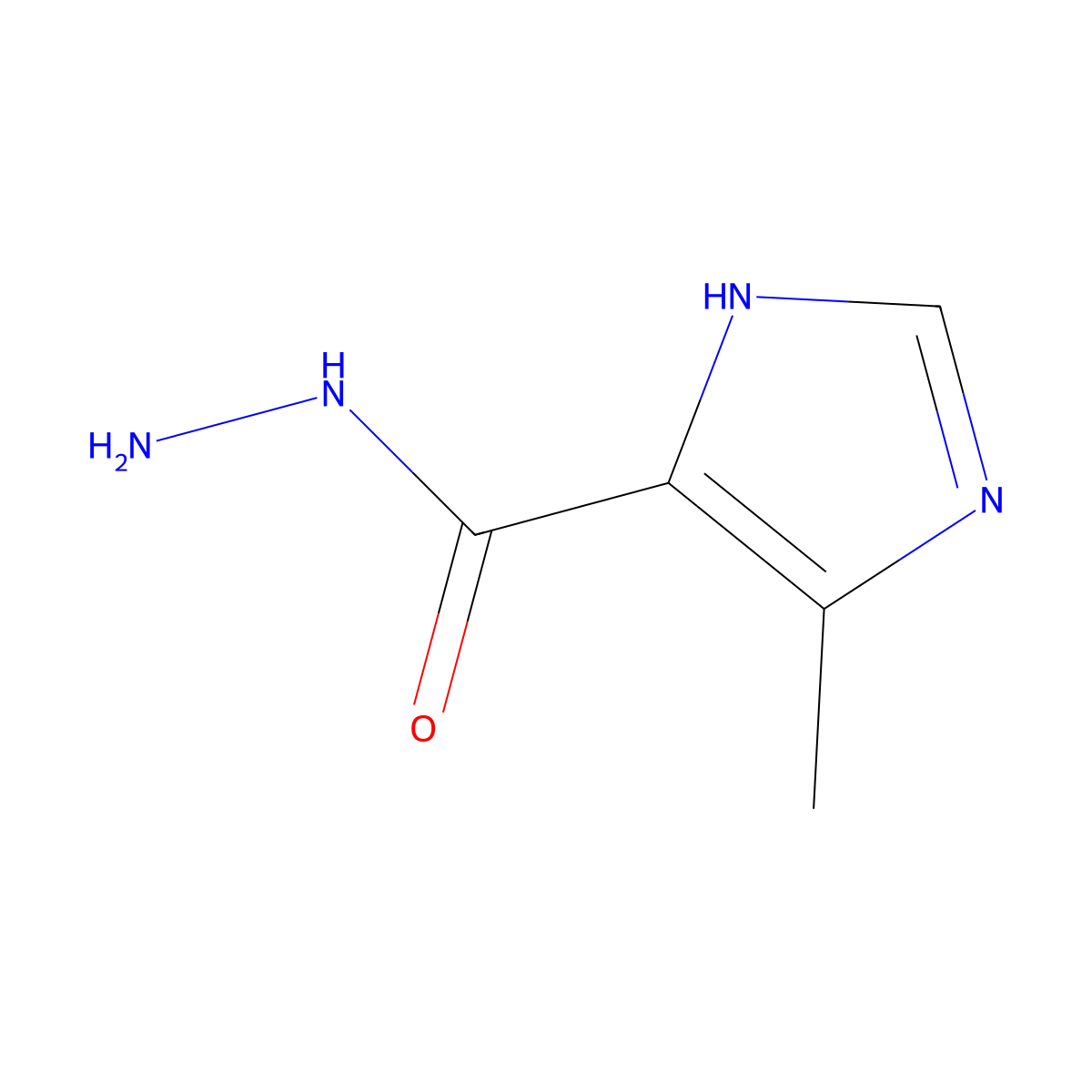 5-Methyl-1H-imidazole-4-carbohydrazide molecular structure, CAS 71704-67-1