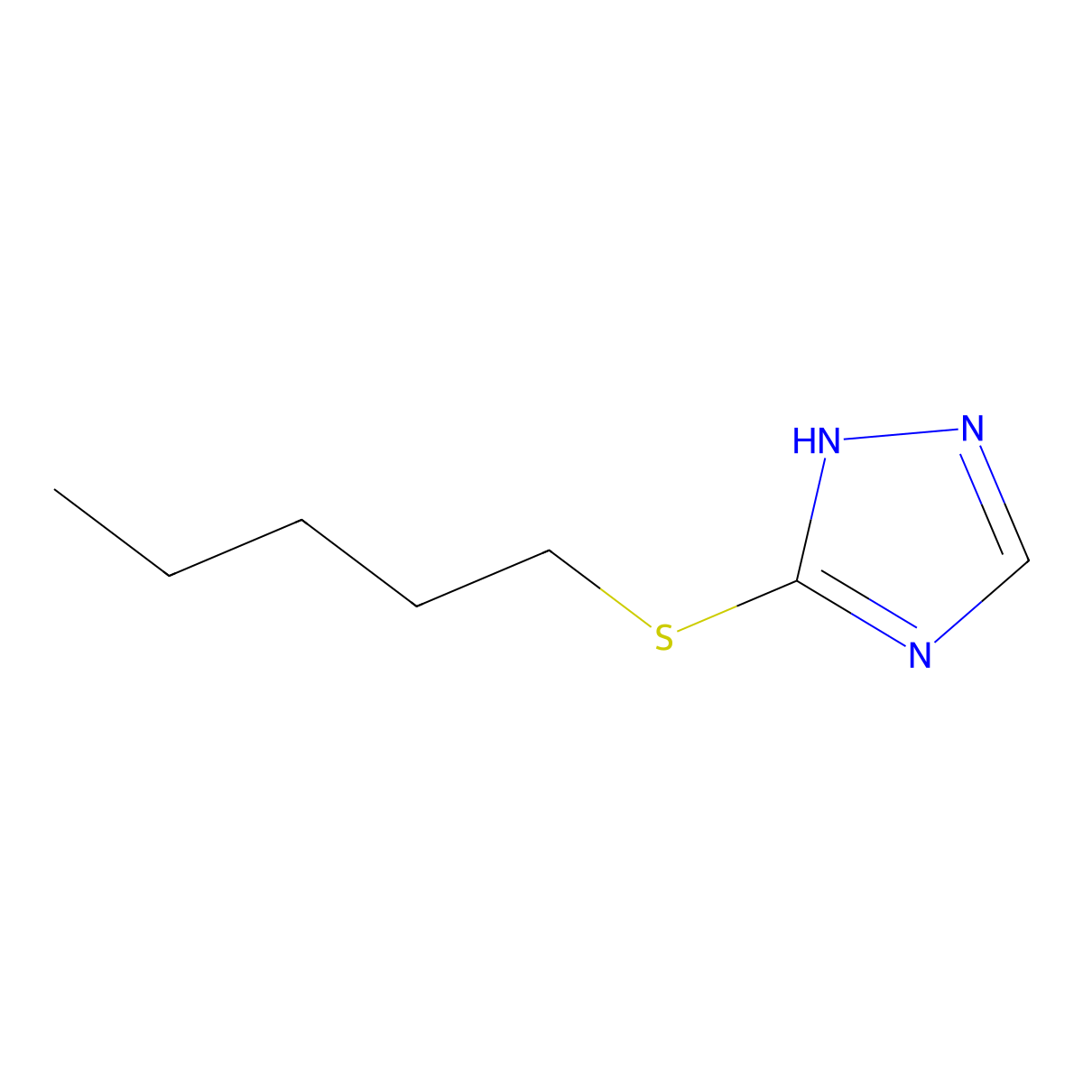 3-(Pentylthio)-4h-1,2,4-triazole molecular structure, CAS 71705-07-2