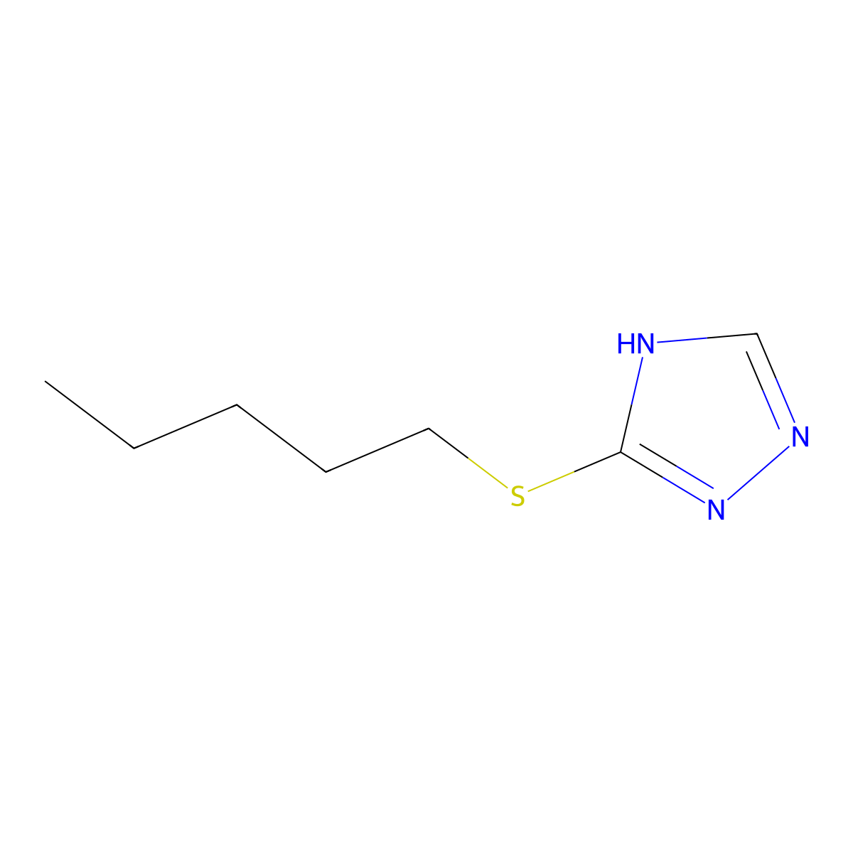 3-(Pentylthio)-4h-1,2,4-triazole molecular structure, CAS 71705-07-2