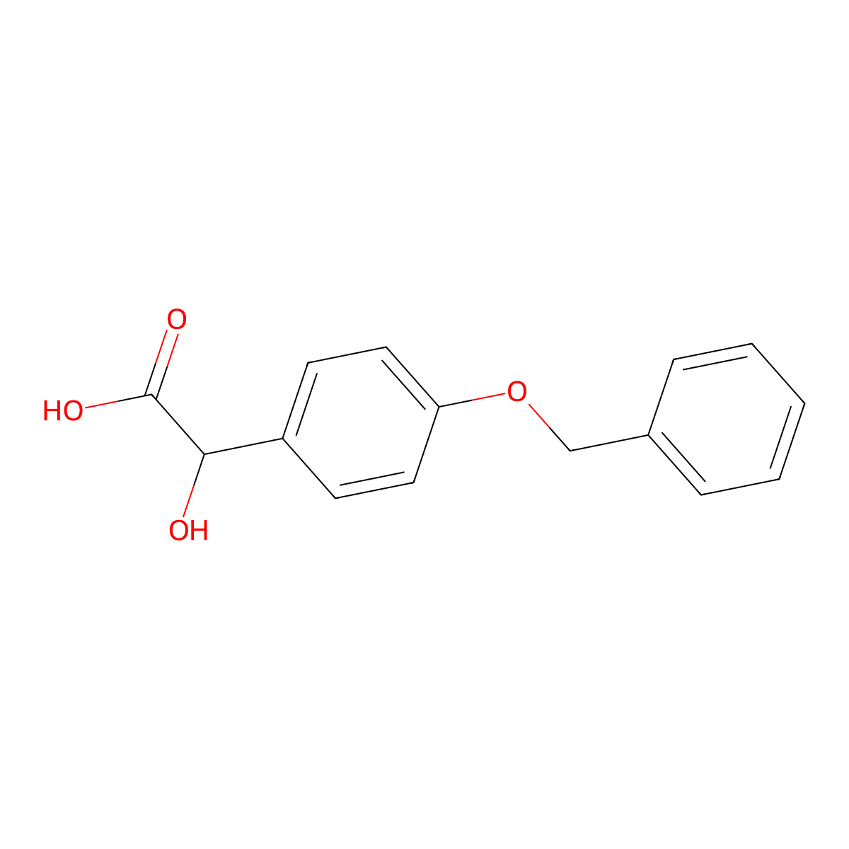 2-(4-(Benzyloxy)phenyl)-2-hydroxyacetic acid molecular structure, CAS 71707-27-2