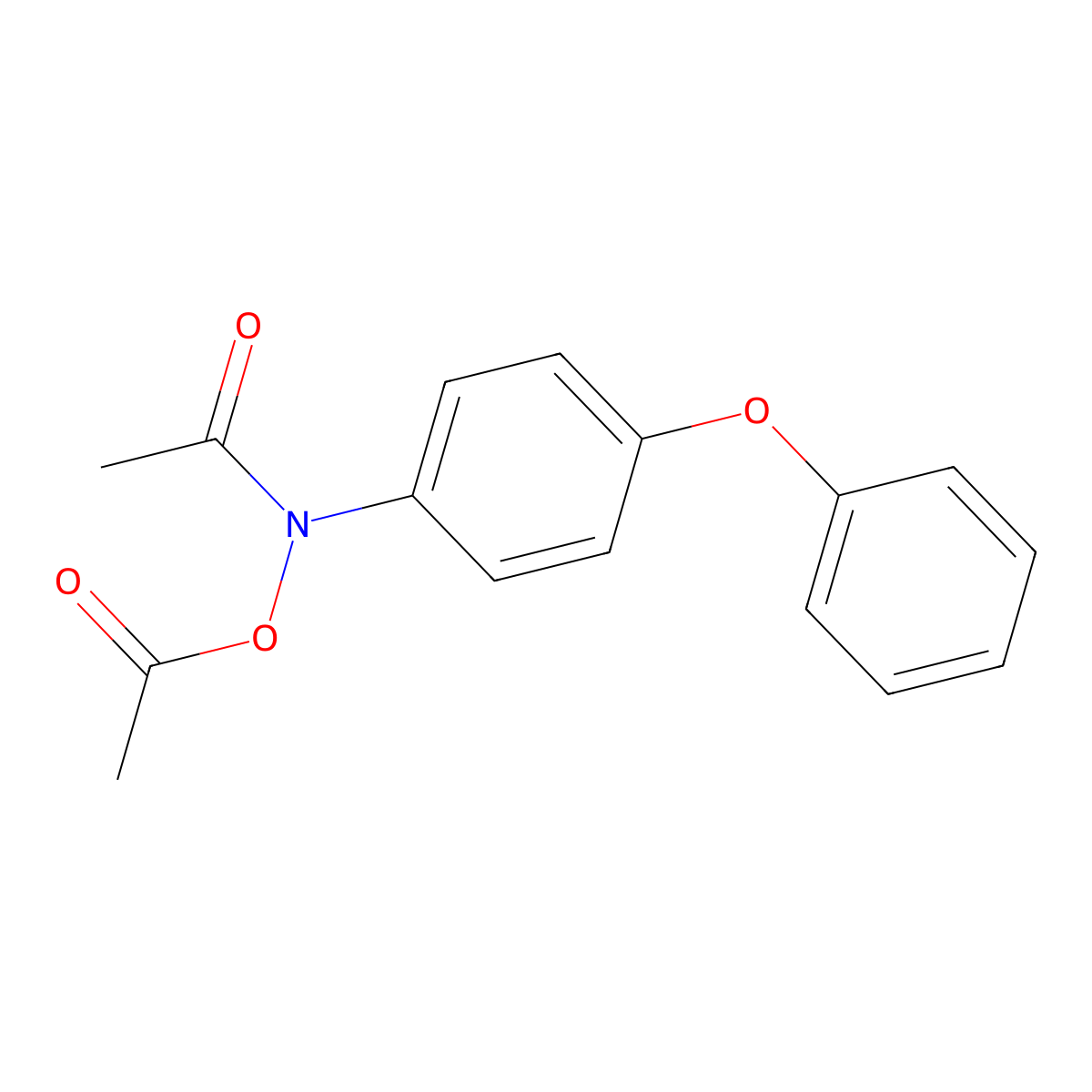 N-(Acetyloxy)-N-(4-phenoxyphenyl)acetamide molecular structure, CAS 71708-97-9