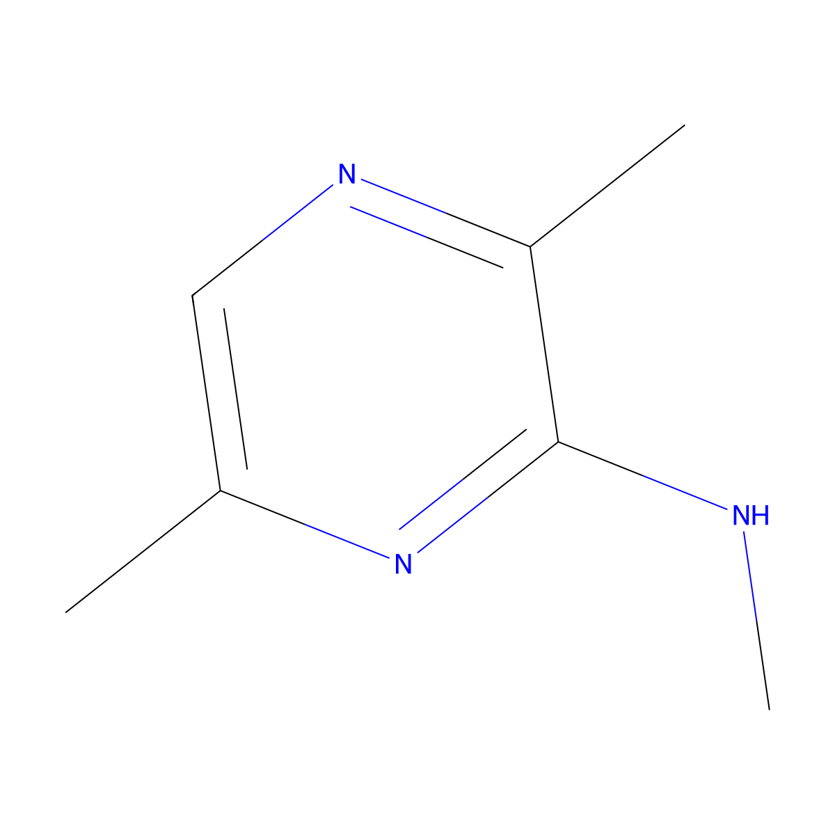 N,3,6-trimethylpyrazin-2-amine molecular structure, CAS 717091-66-2