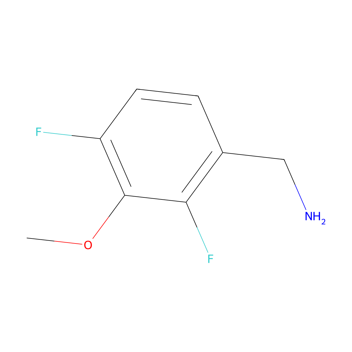 2,4-Difluoro-3-methoxybenzylamine molecular structure, CAS 717094-51-4