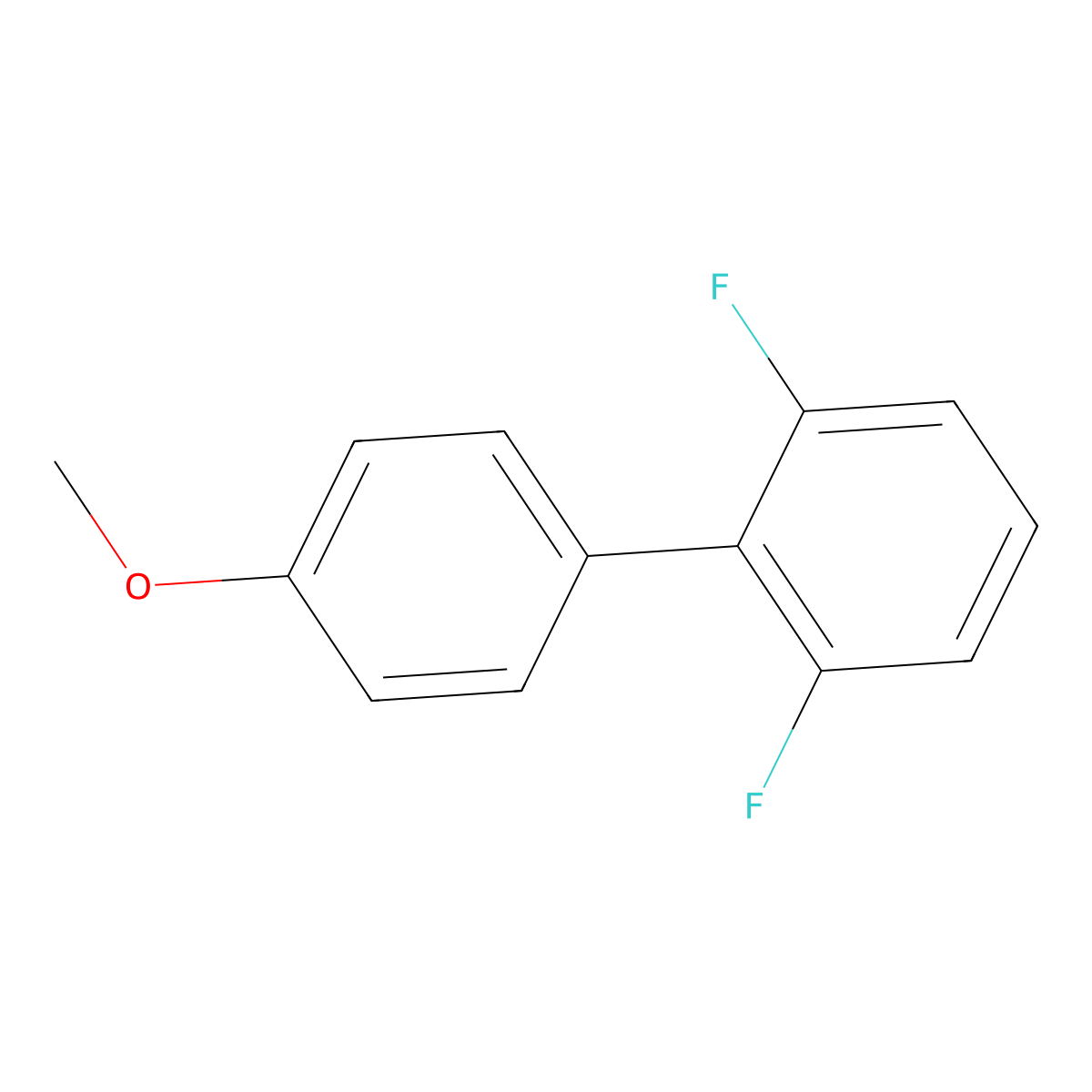 1,1'-Biphenyl, 2,6-difluoro-4'-methoxy- molecular structure, CAS 717101-32-1