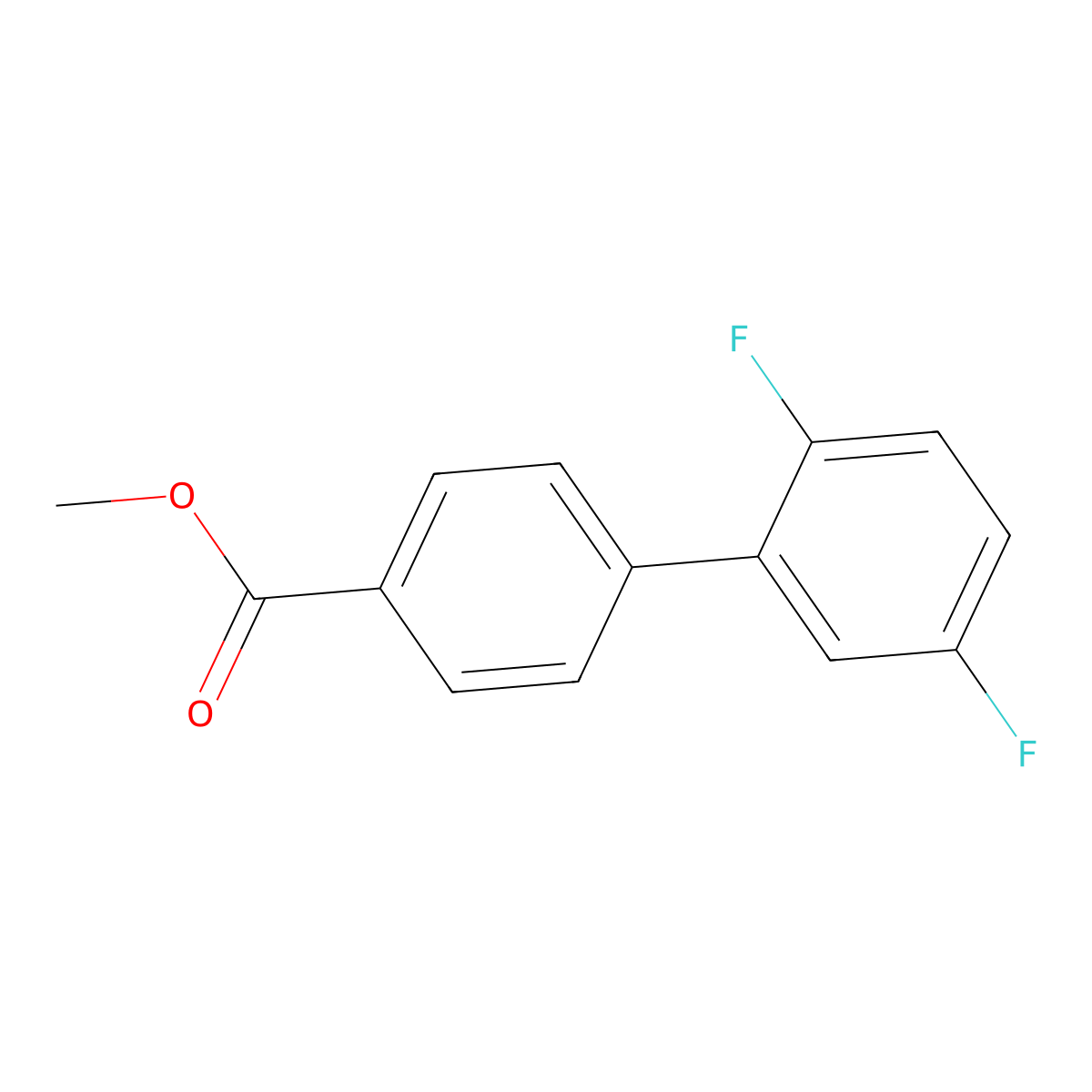 Methyl 4-(2,5-difluorophenyl)benzoate molecular structure, CAS 717101-36-5