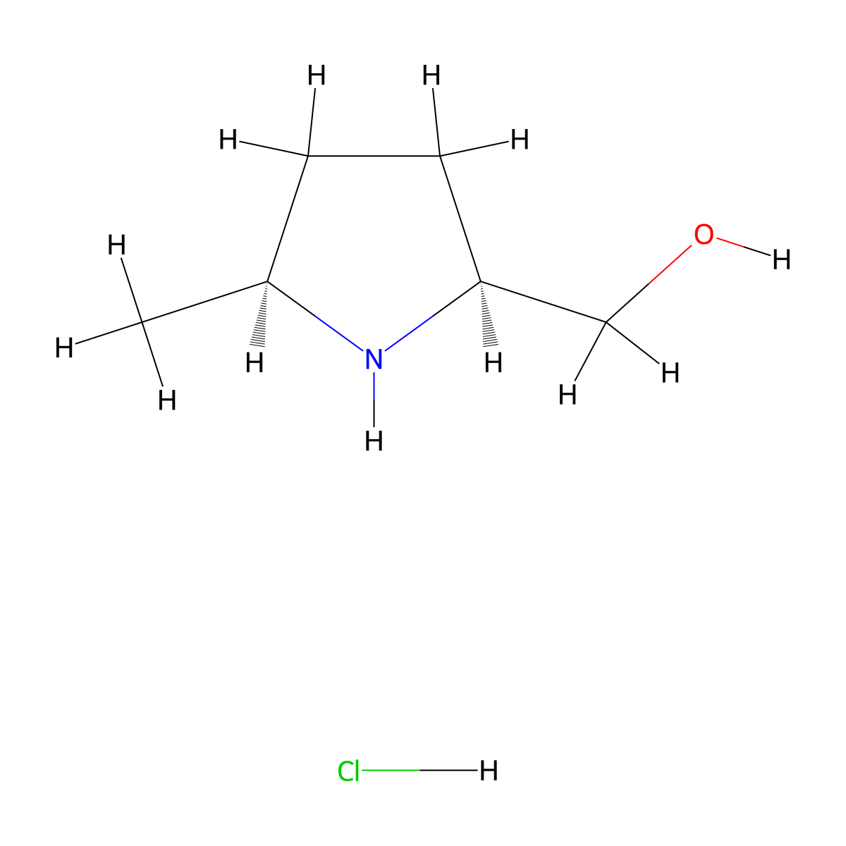 ((2S,5S)-5-Methylpyrrolidin-2-yl)methanol hydrochloride molecular structure, CAS 717102-64-2