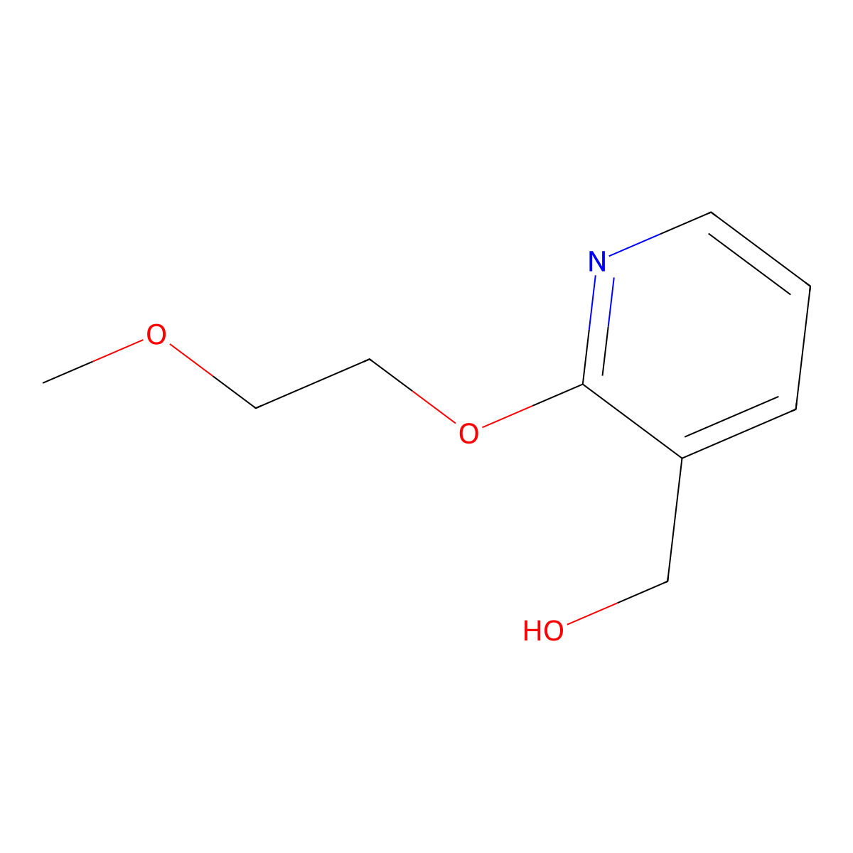 [2-(2-Methoxyethoxy)pyridin-3-yl]methanol molecular structure, CAS 717105-03-8