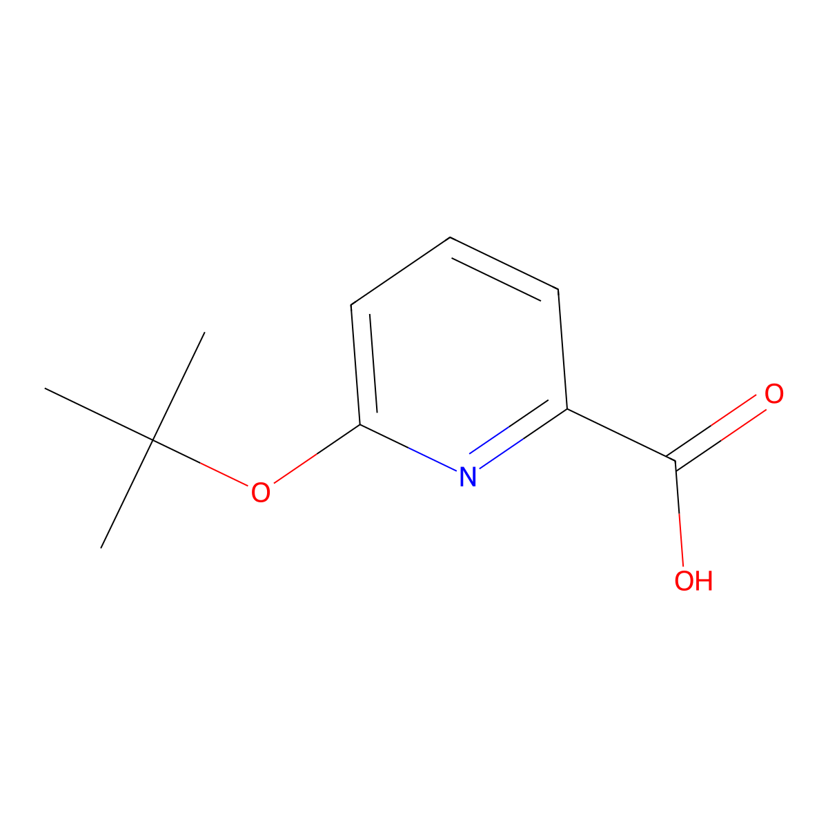 6-(Tert-butoxy)pyridine-2-carboxylic acid molecular structure, CAS 717105-06-1