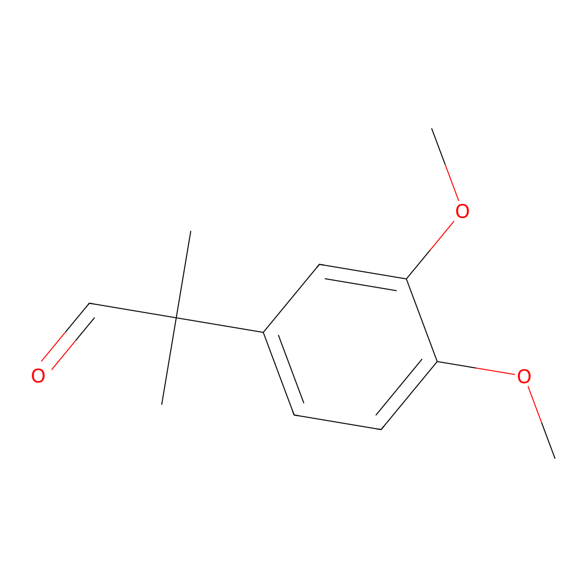 2-(3,4-Dimethoxyphenyl)-2-methylpropanal molecular structure, CAS 717105-57-2