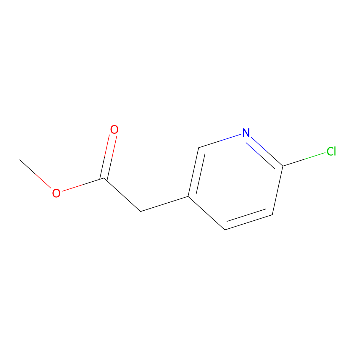 Methyl 2-(6-chloropyridin-3-yl)acetate molecular structure, CAS 717106-69-9