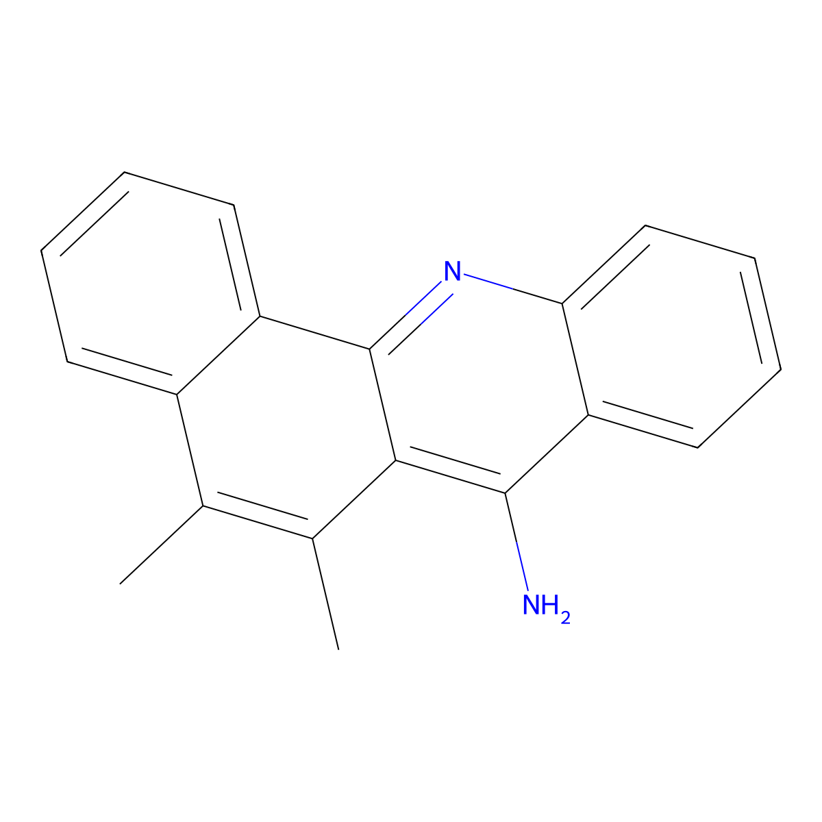 BENZ(c)ACRIDIN-7-AMINE, 5,6-DIMETHYL- molecular structure, CAS 71711-58-5