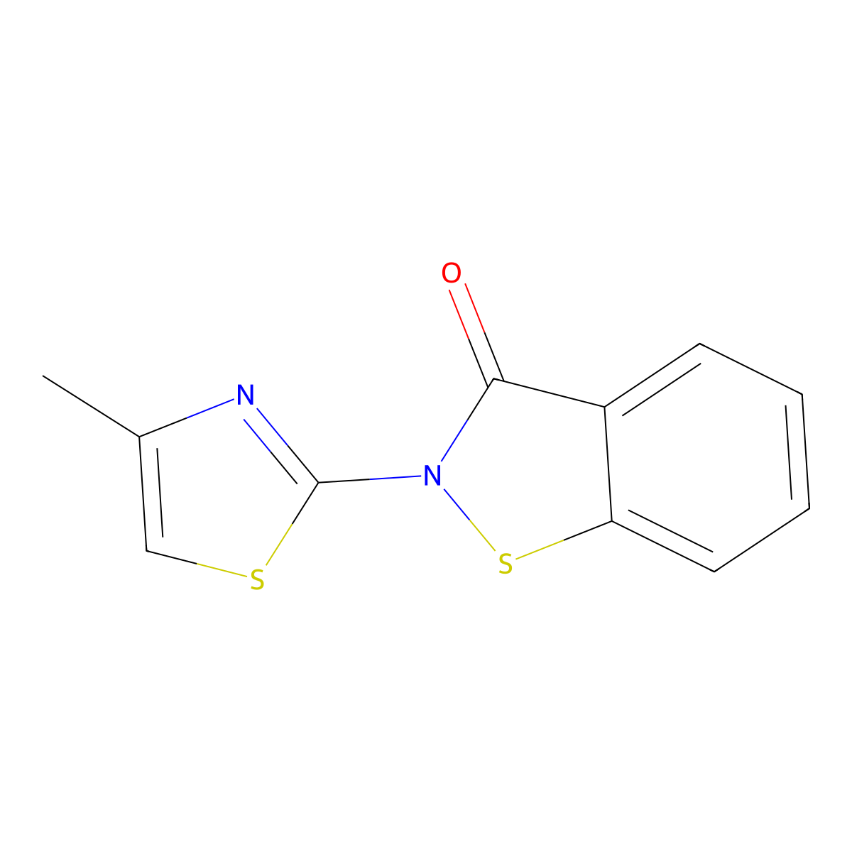 2-(4-Methylthiazol-2-yl)benzo[d]isothiazol-3(2H)-one molecular structure, CAS 717118-15-5