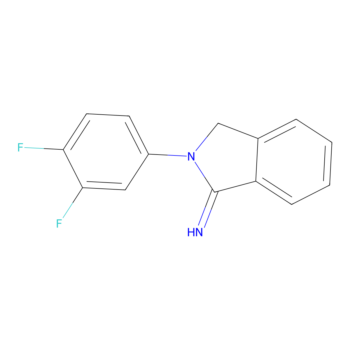 2-(3,4-difluorophenyl)-3H-isoindol-1-imine molecular structure, CAS 717119-59-0