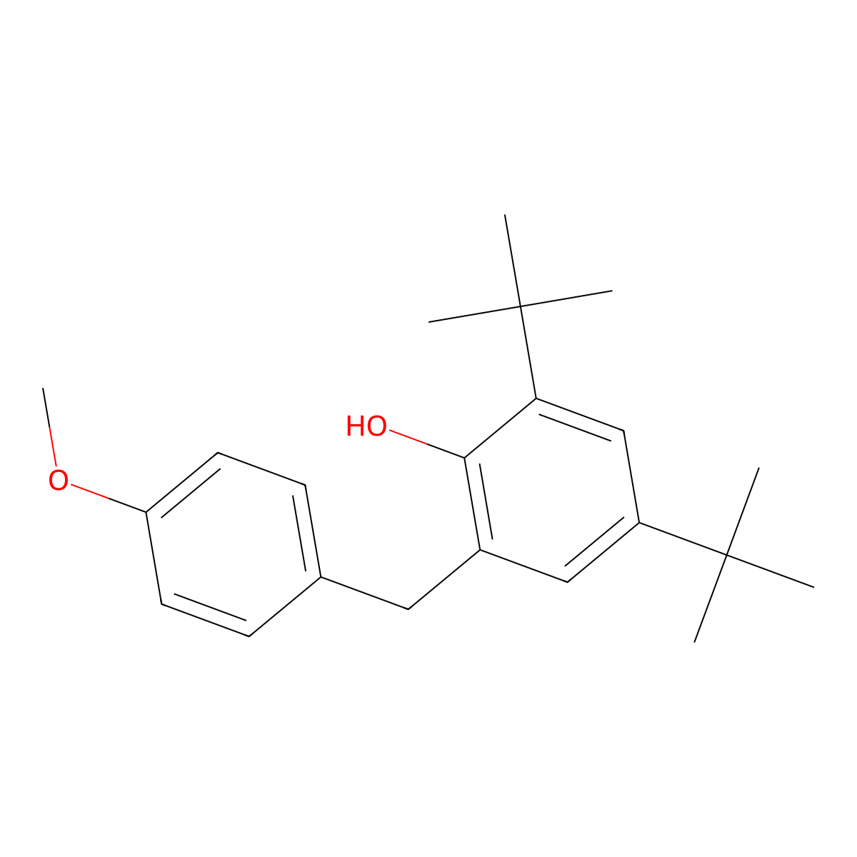 2,4-Bis(1,1-dimethylethyl)-6-((4-methoxyphenyl)methyl)phenol molecular structure, CAS 71712-03-3
