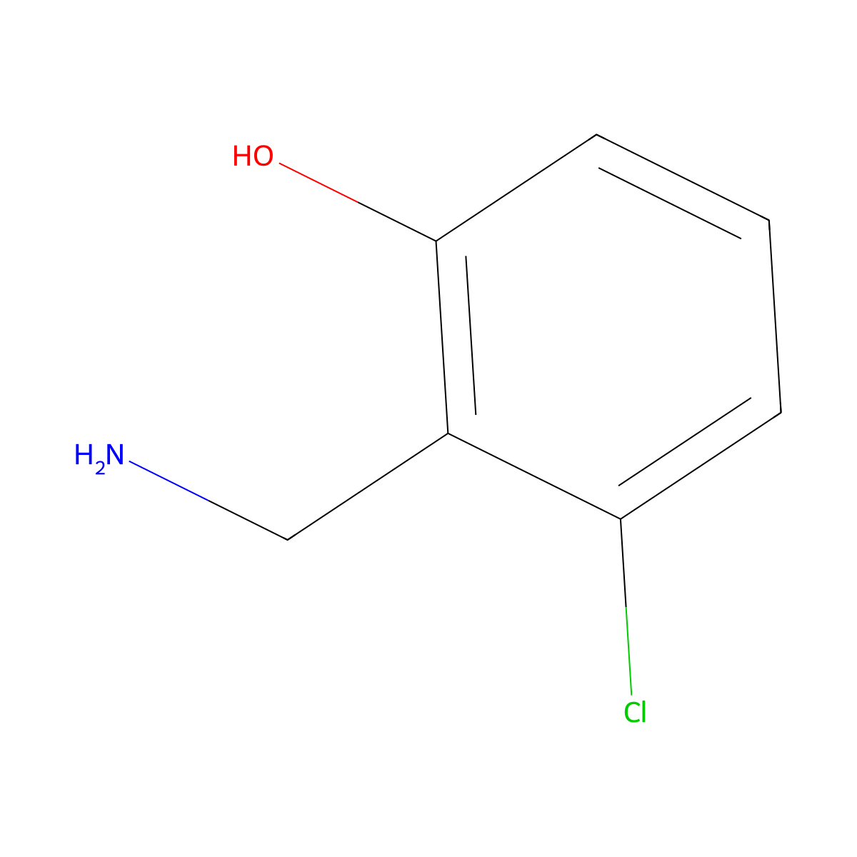 2-(Aminomethyl)-3-chlorophenol molecular structure, CAS 71712-69-1