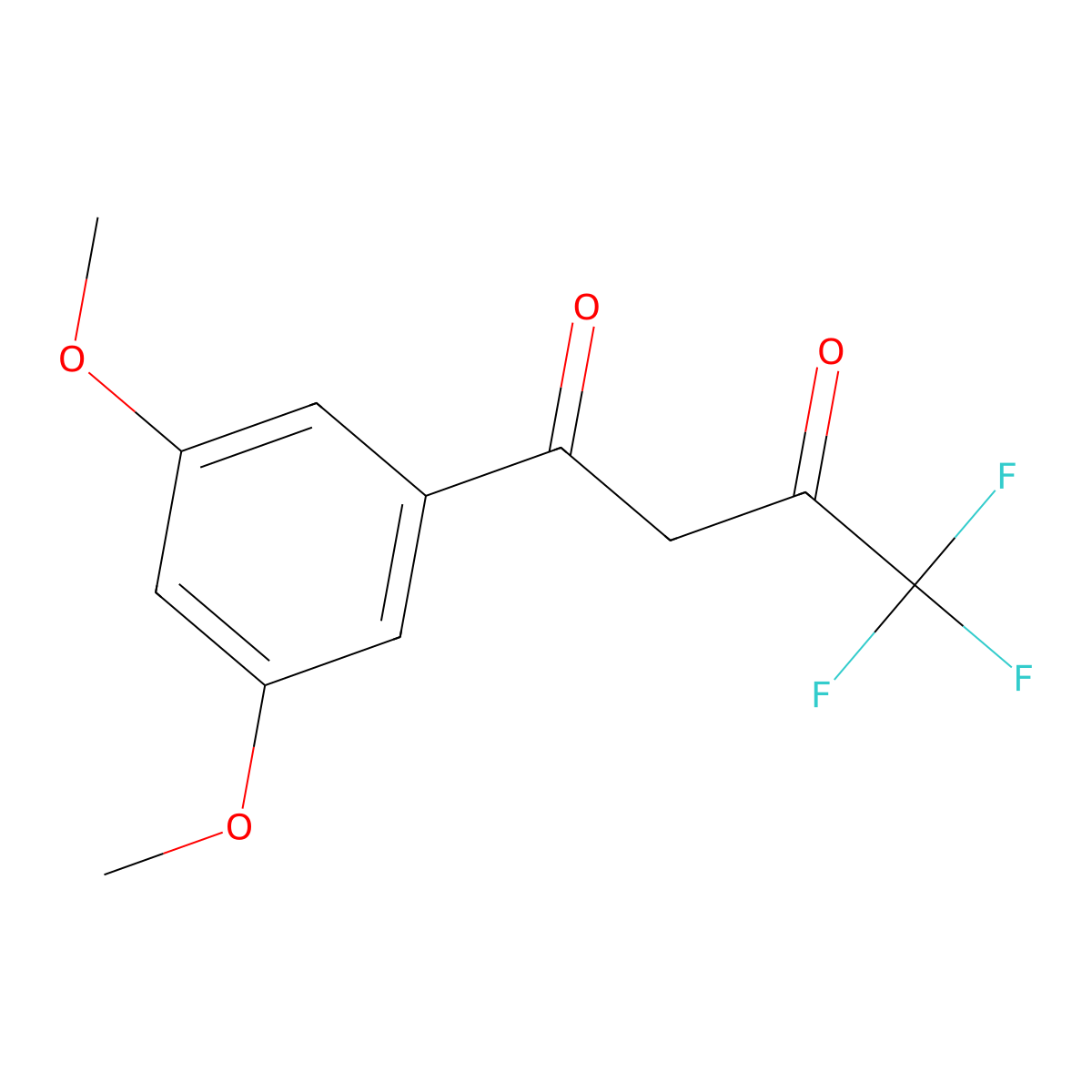1-(3,5-Dimethoxybenzoyl)-3,3,3-trifluoroacetone molecular structure, CAS 71712-91-9