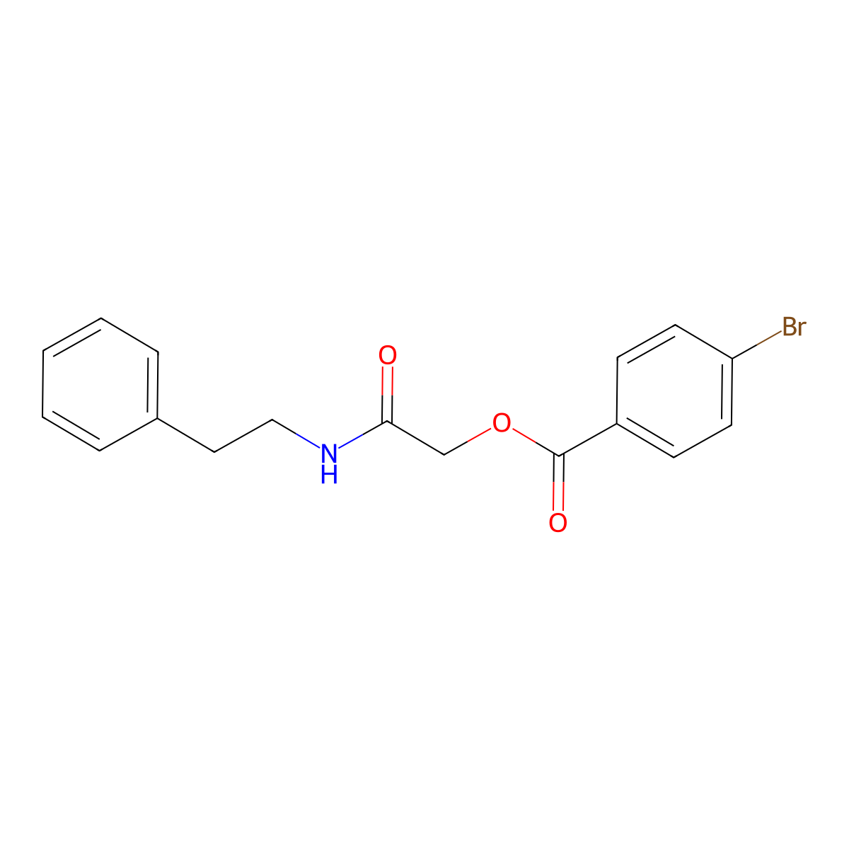 [(2-Phenylethyl)carbamoyl]methyl 4-bromobenzoate molecular structure, CAS 717125-85-4