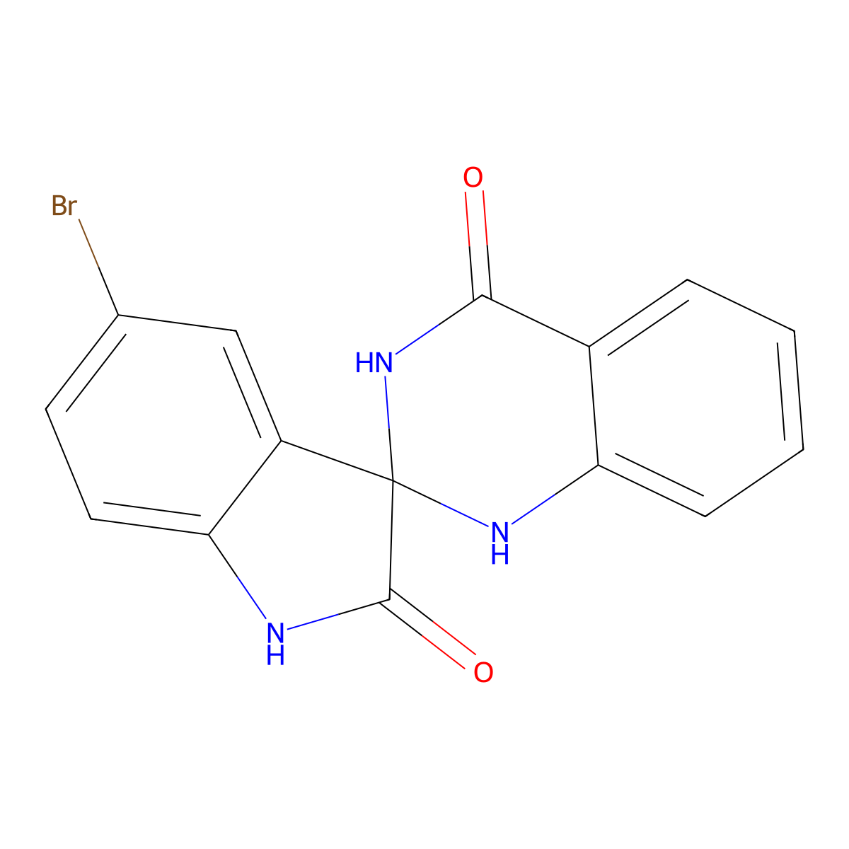 5-bromo-1'H-spiro[indole-3,2'-quinazoline]-2,4'(1H,3'H)-dione molecular structure, CAS 717130-41-1