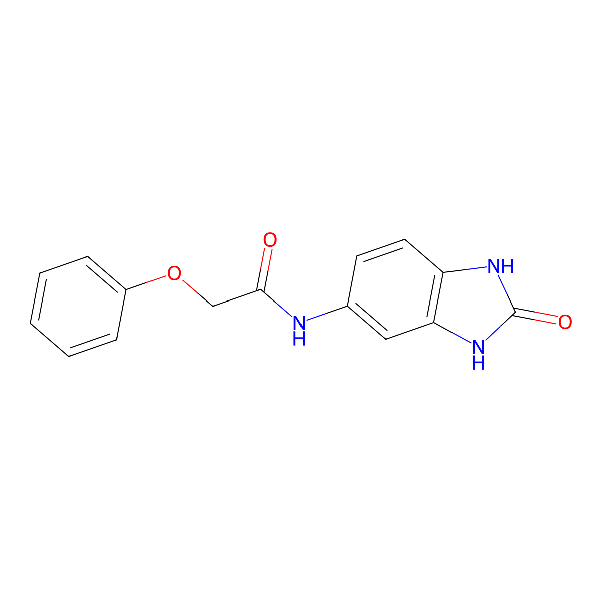 N-(2-oxo-1,3-dihydrobenzimidazol-5-yl)-2-phenoxyacetamide molecular structure, CAS 717131-35-6