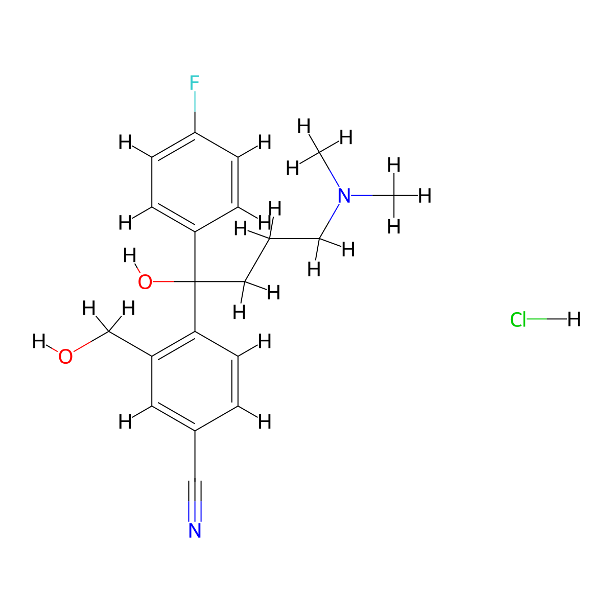 Citadiol hydrochloride molecular structure, CAS 717133-25-0