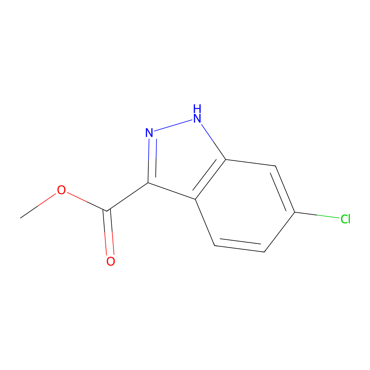 Methyl 6-chloro-1H-indazole-3-carboxylate molecular structure, CAS 717134-47-9