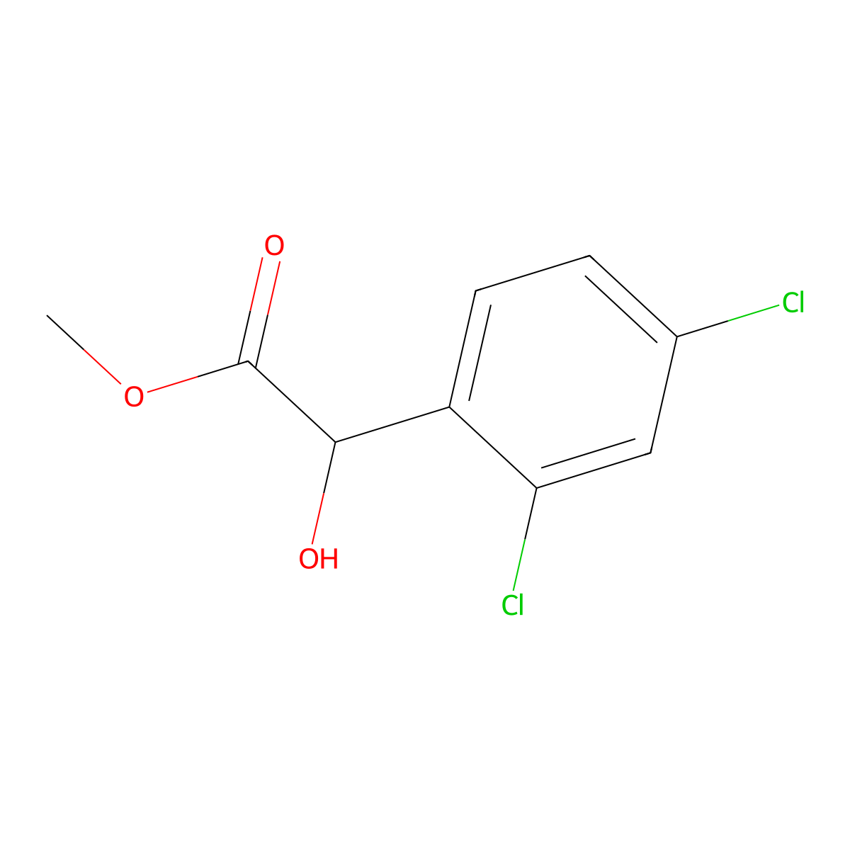 Methyl 2-(2,4-dichlorophenyl)-2-hydroxyacetate molecular structure, CAS 71715-64-5