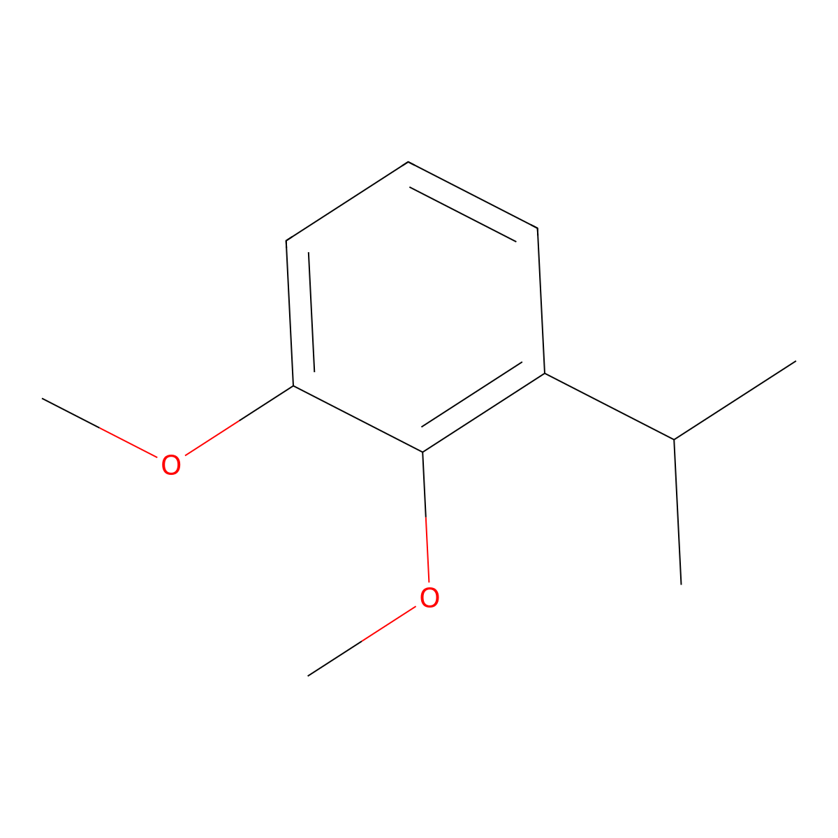 1-Isopropyl-2,3-dimethoxybenzene molecular structure, CAS 71720-27-9