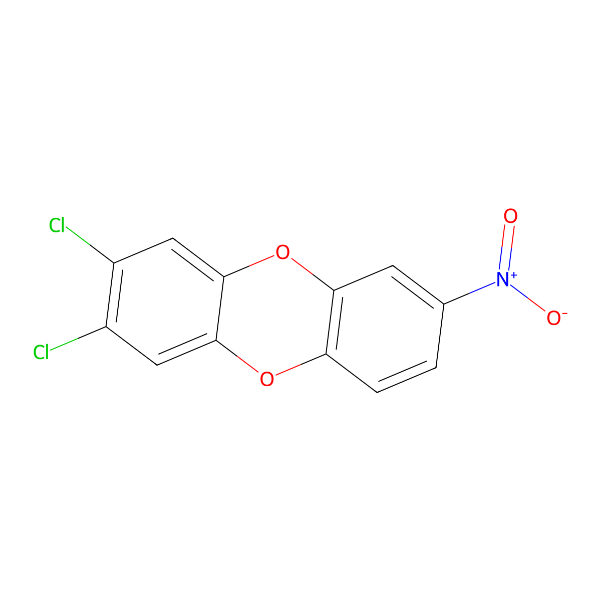 2,3-Dichloro-7-nitrodibenzo-4-dioxin molecular structure, CAS 71721-78-3