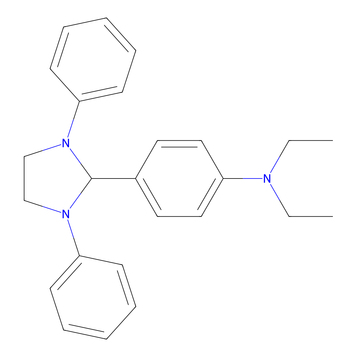 4-(1,3-diphenylimidazolidin-2-yl)-N,N-diethylaniline molecular structure, CAS 71727-47-4
