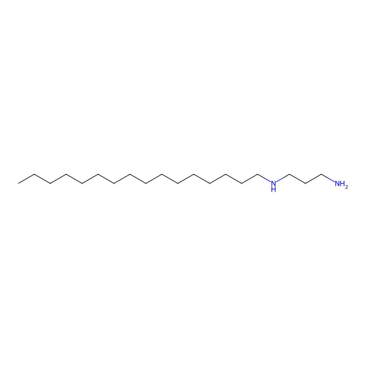 Cetylaminopropylamine molecular structure, CAS 7173-60-6