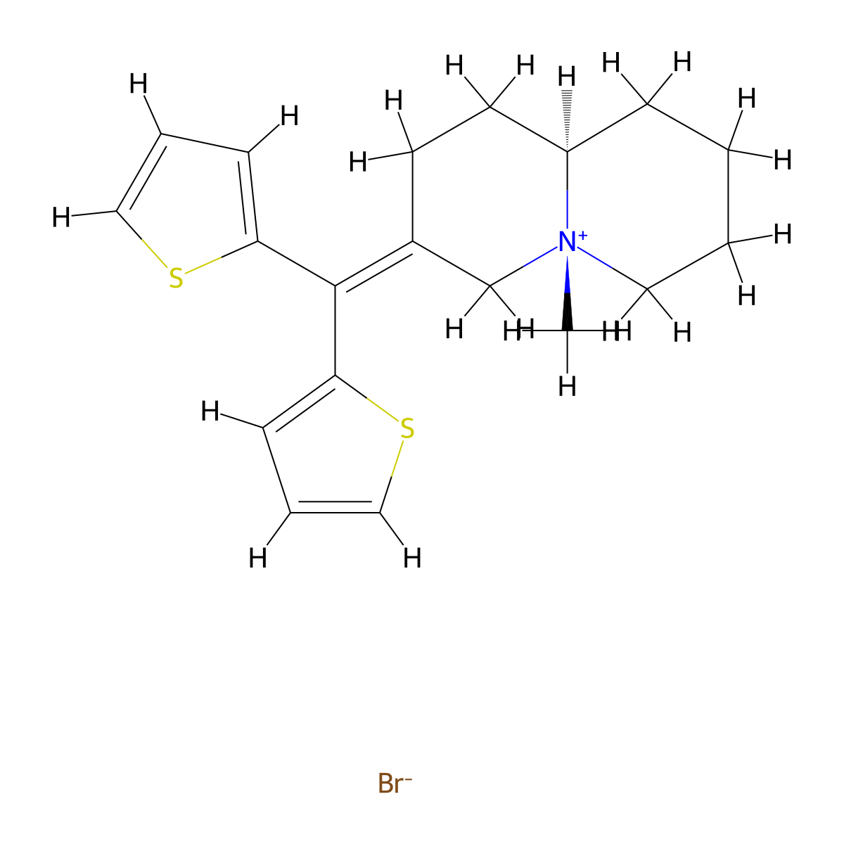 Tiquizium Bromide molecular structure, CAS 71731-58-3