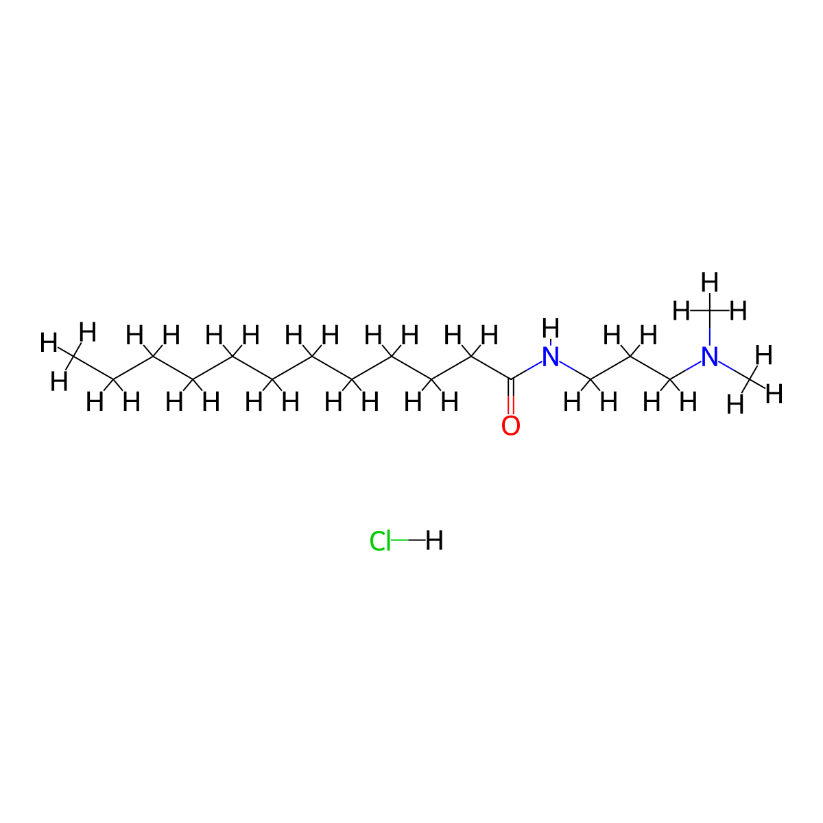 Dodecanamide, N-(3-(dimethylamino)propyl)-, monohydrochloride molecular structure, CAS 71732-95-1