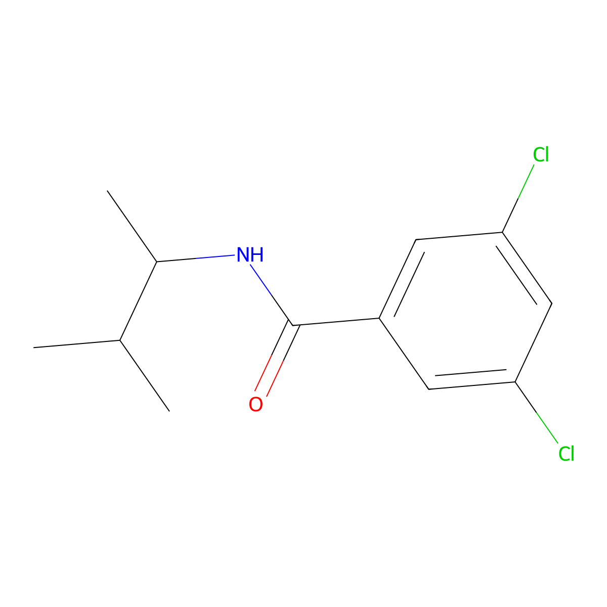 3,5-dichloro-N-(1,2-dimethylpropyl)benzamide molecular structure, CAS 71735-18-7