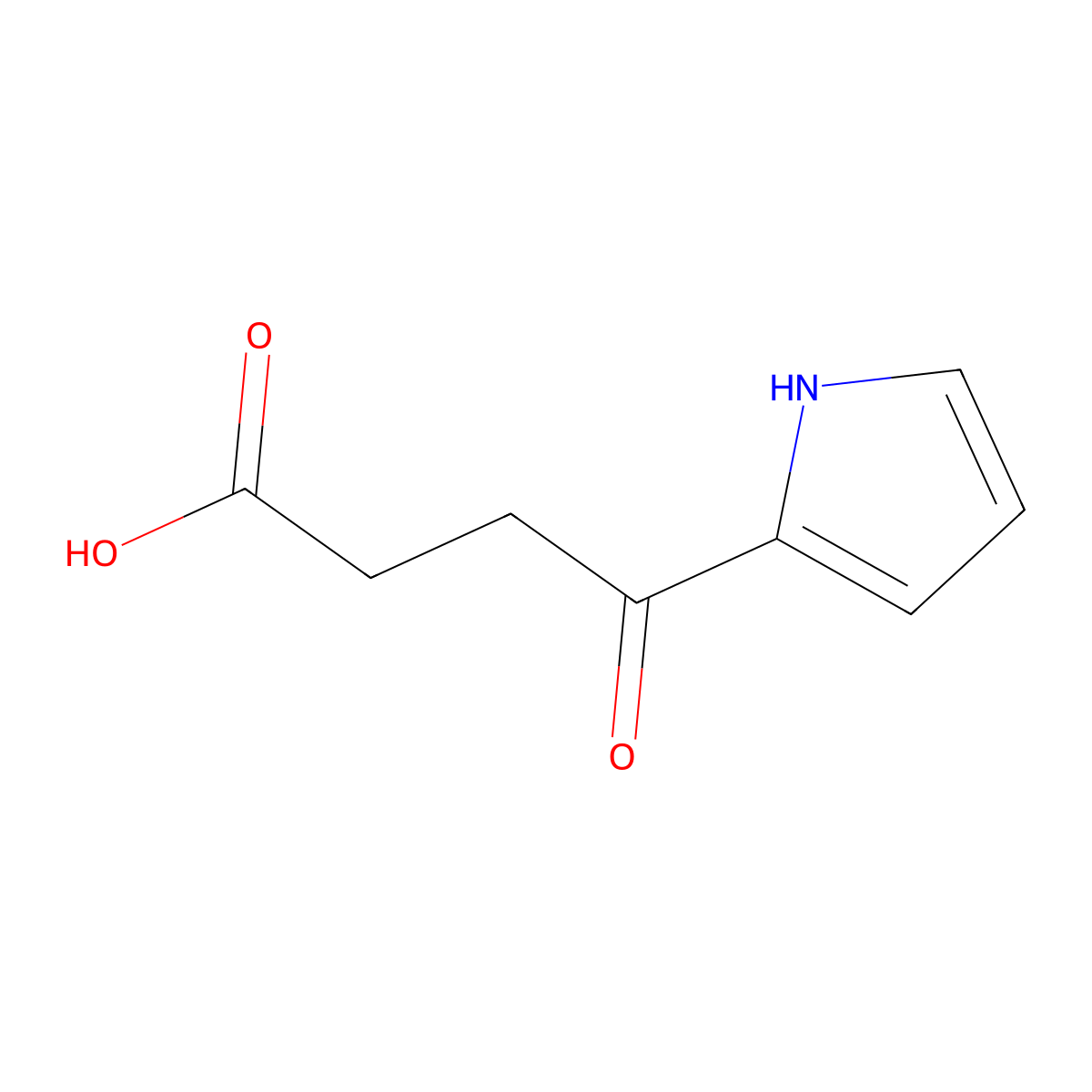 4-oxo-4-(1H-pyrrol-2-yl)butanoic acid molecular structure, CAS 71739-65-6