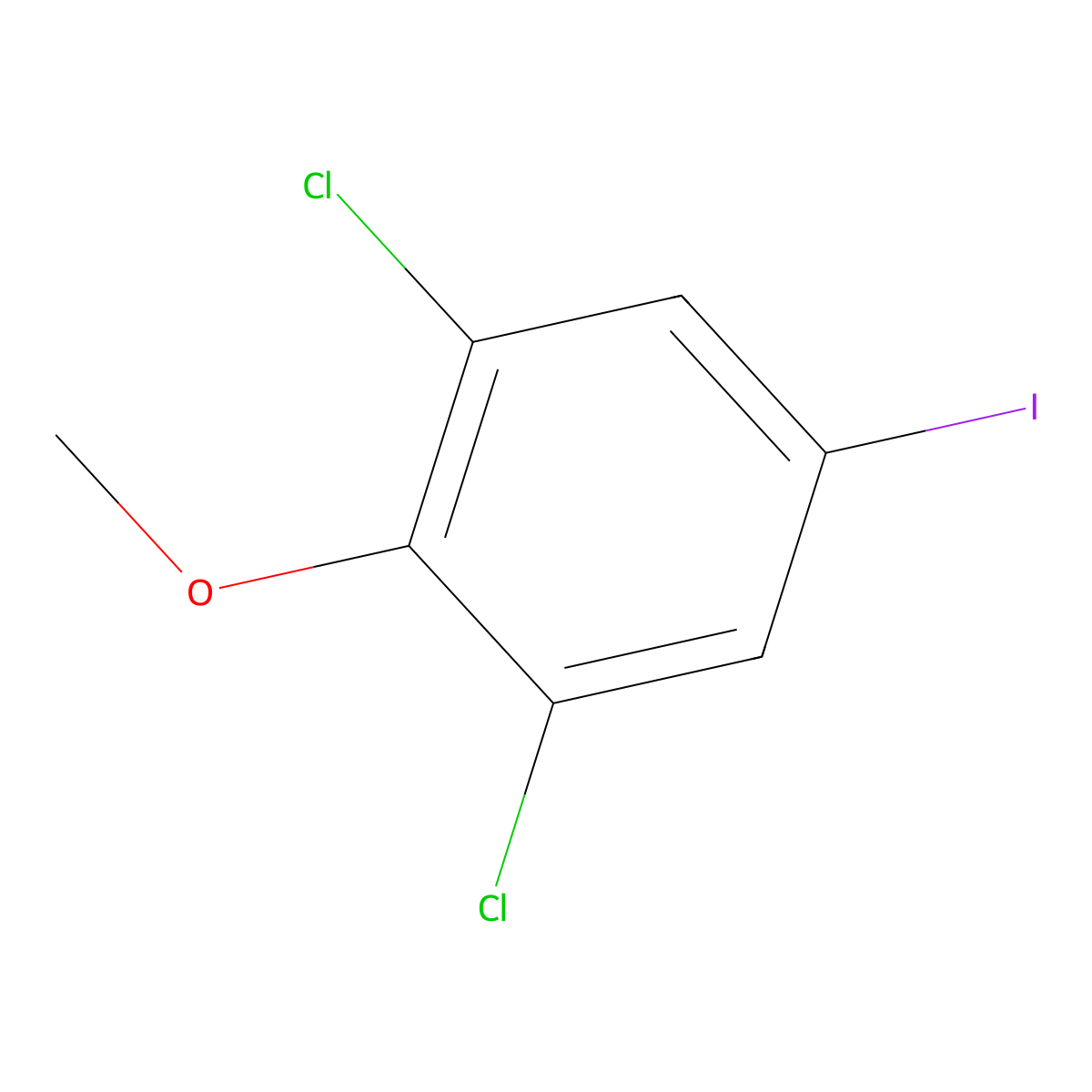 1,3-Dichloro-5-iodo-2-methoxybenzene molecular structure, CAS 71742-42-2