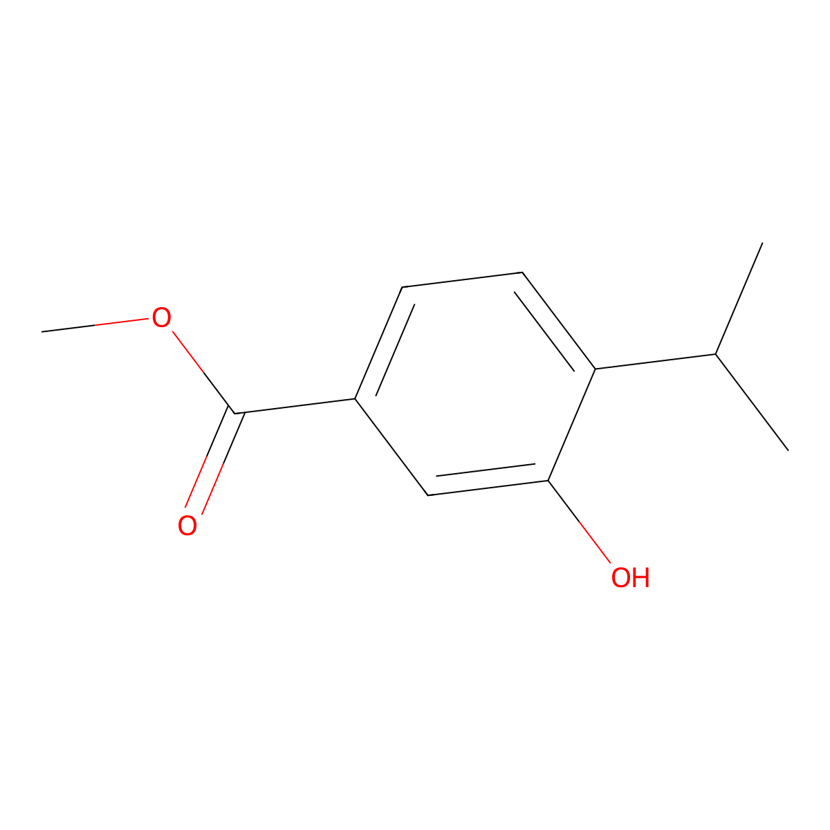 Methyl 3-hydroxy-4-isopropylbenzoate molecular structure, CAS 71745-51-2