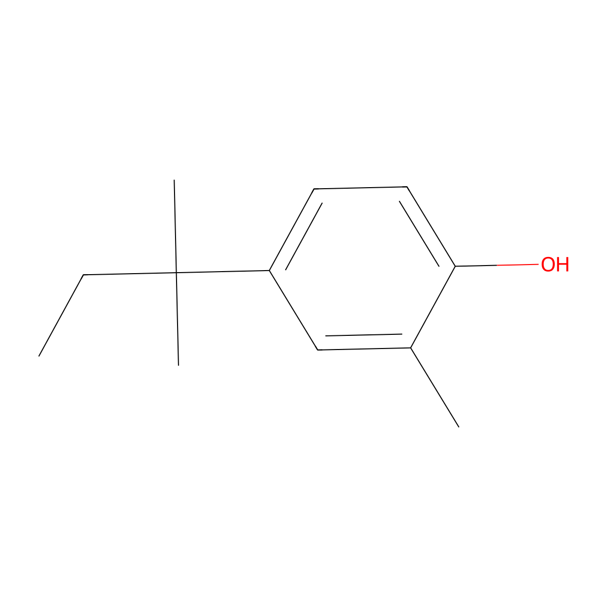 2-Methyl-4-(2-methylbutan-2-yl)phenol molecular structure, CAS 71745-63-6