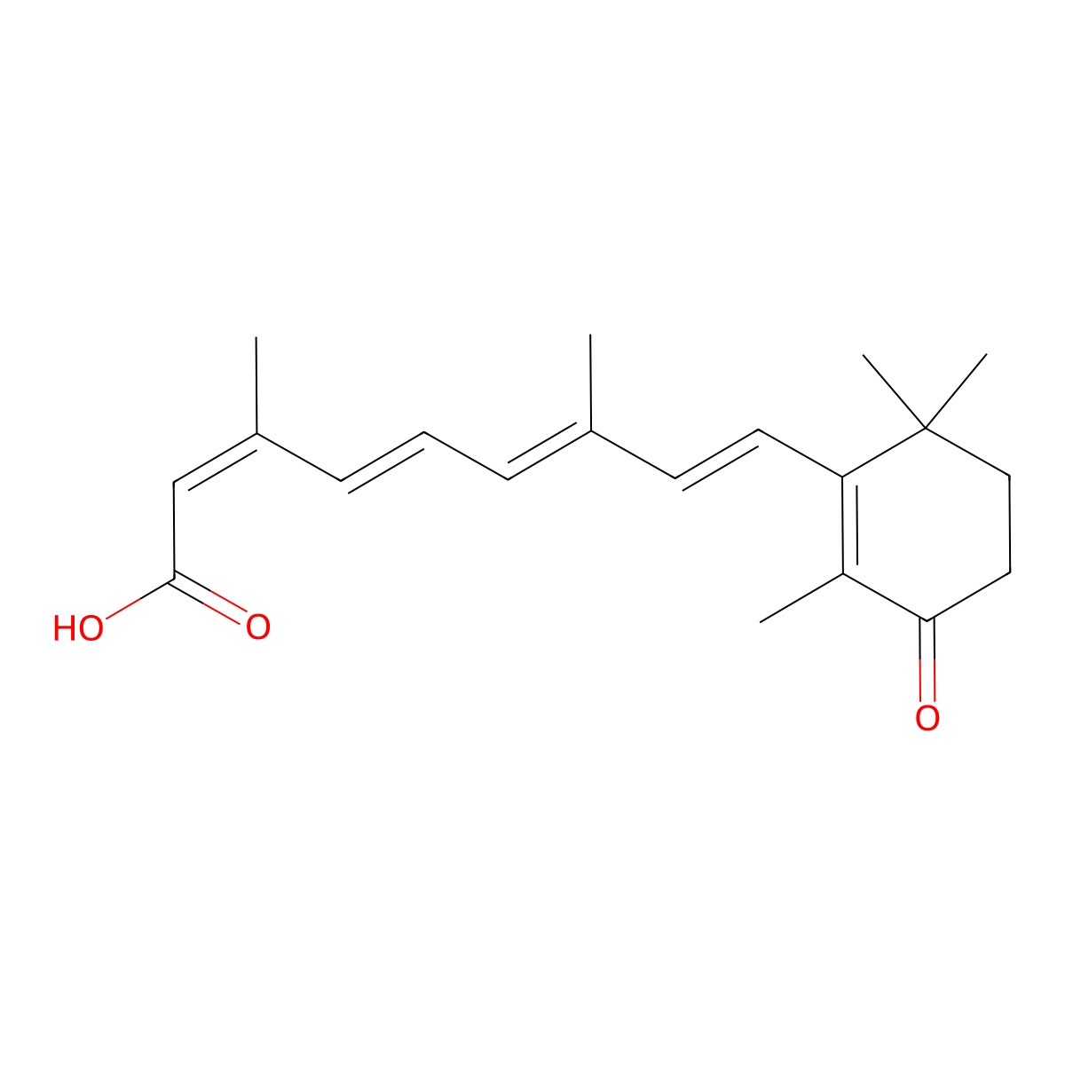 4-Oxoisotretinoin molecular structure, CAS 71748-58-8