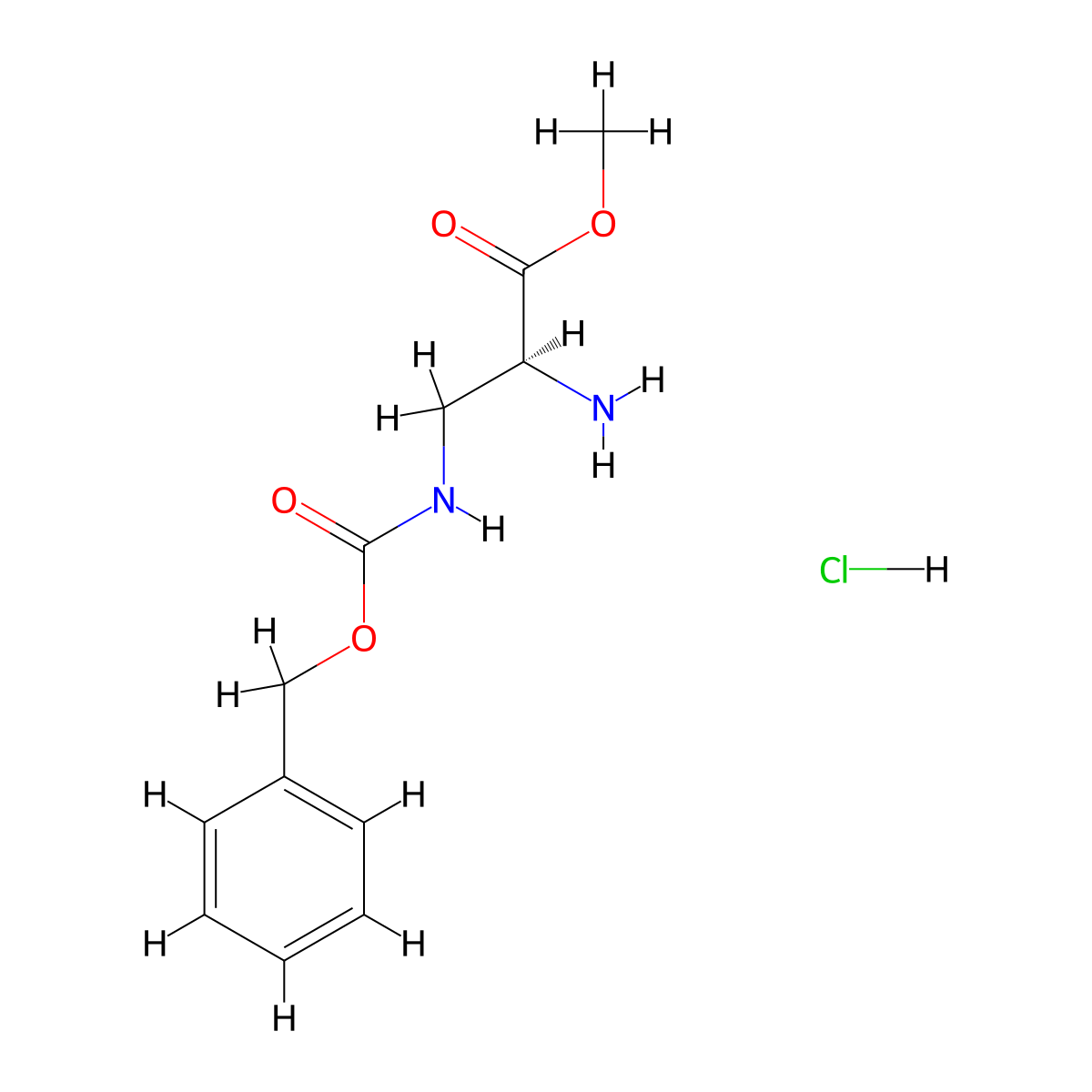 (S)-methyl 2-amino-3-(((benzyloxy)carbonyl)amino)propanoate hydrochloride molecular structure, CAS 71749-02-5