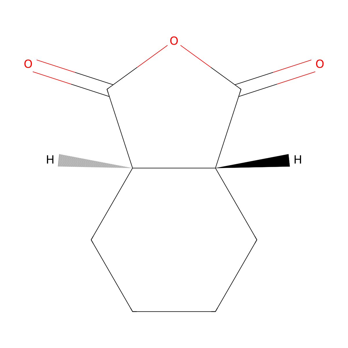 trans-Cyclohexane-1,2-dicarboxylic anhydride molecular structure, CAS 71749-03-6