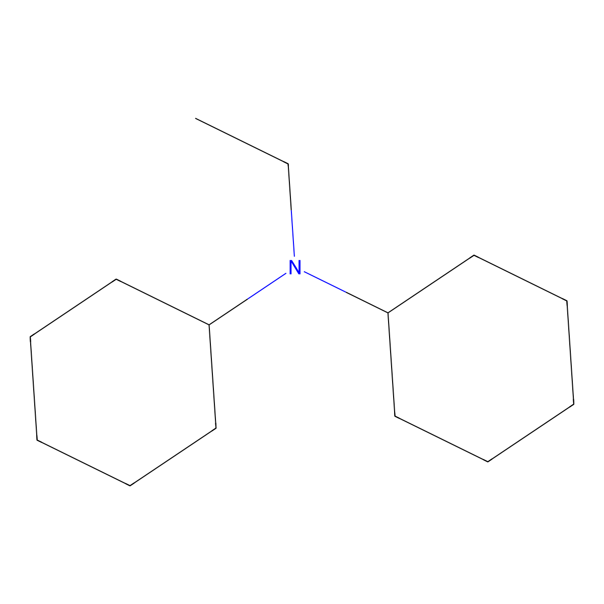 N-Ethyldicyclohexylamine molecular structure, CAS 7175-49-7